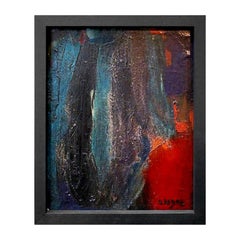 1960s French Abstract Oil Painting Attributed to Olivier Debré