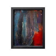 1960s French Abstract Oil Painting Attributed to Olivier Debré