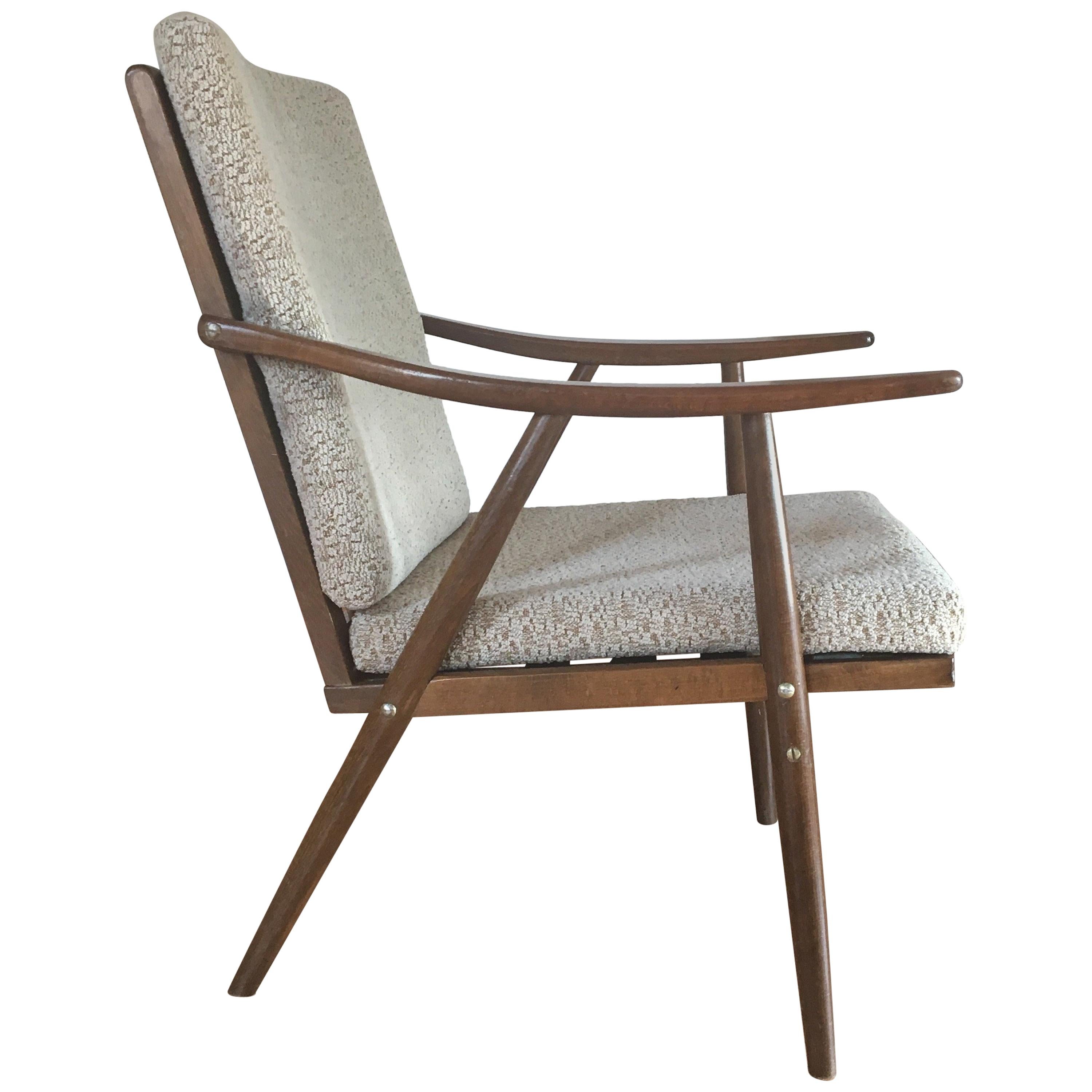 1960s French Armchair from Thonet, Boomerang Chair