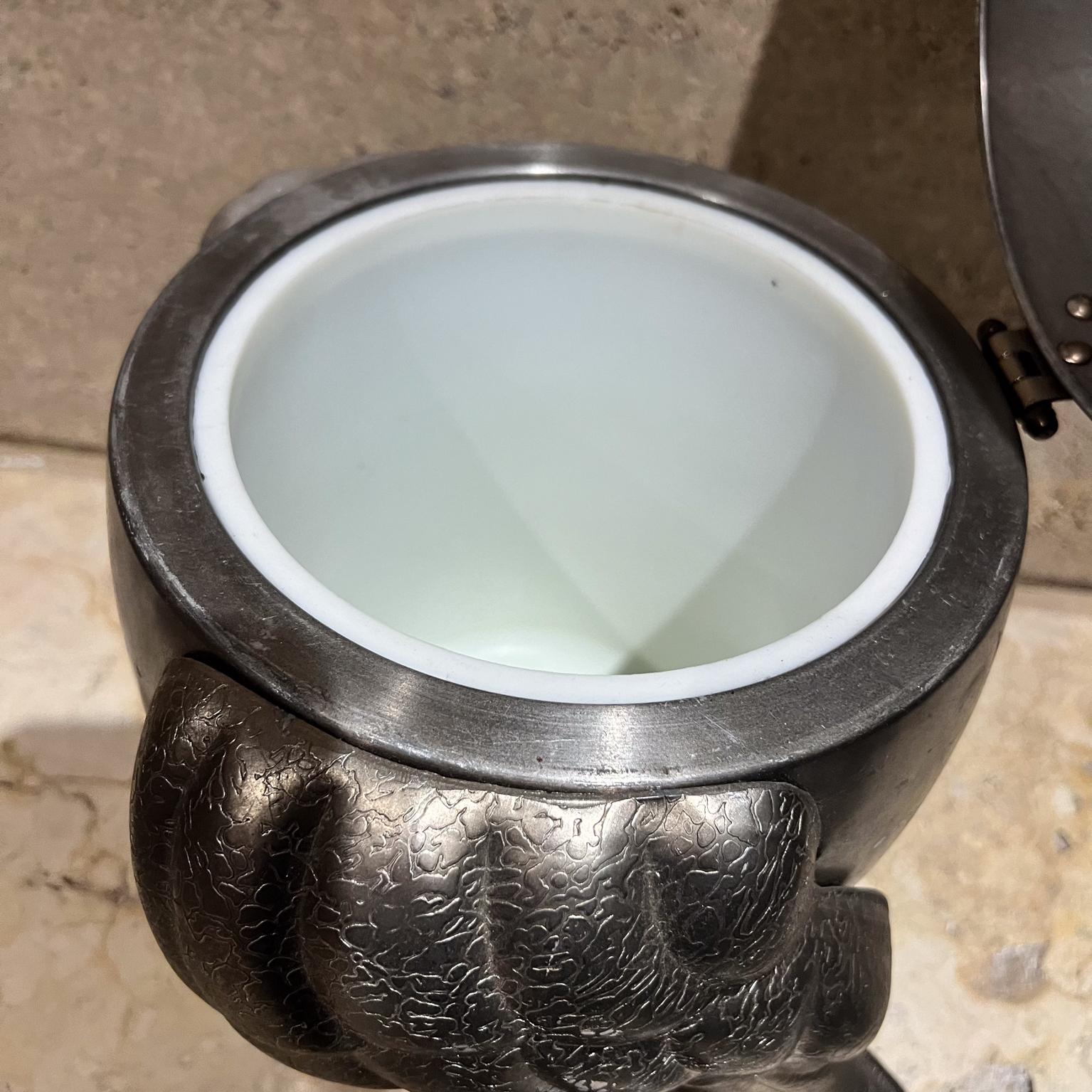 Metal 1960s French Art Deco Ice Bucket Owl