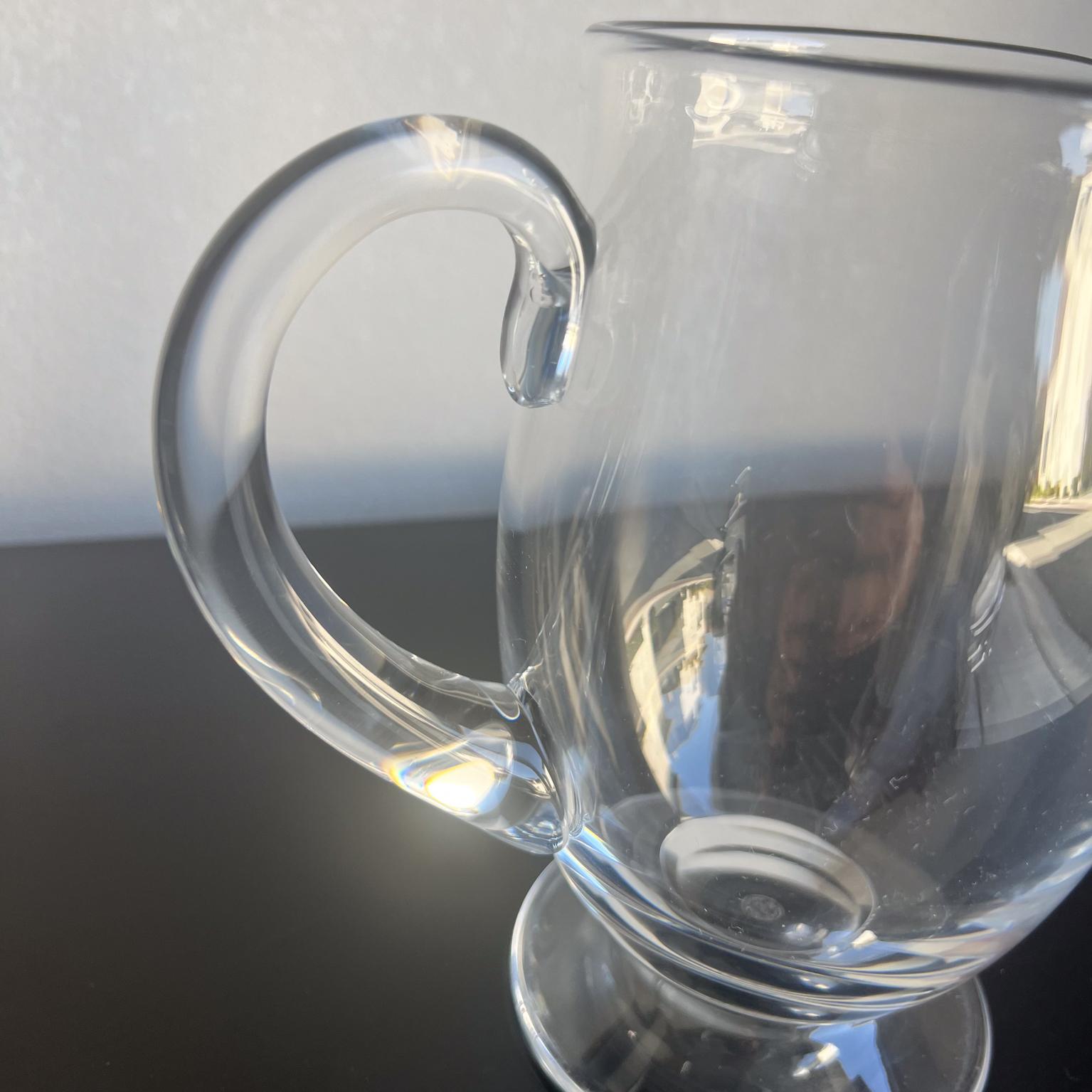 1960s French Baccarat Crystal Water Pitcher France In Good Condition For Sale In Chula Vista, CA