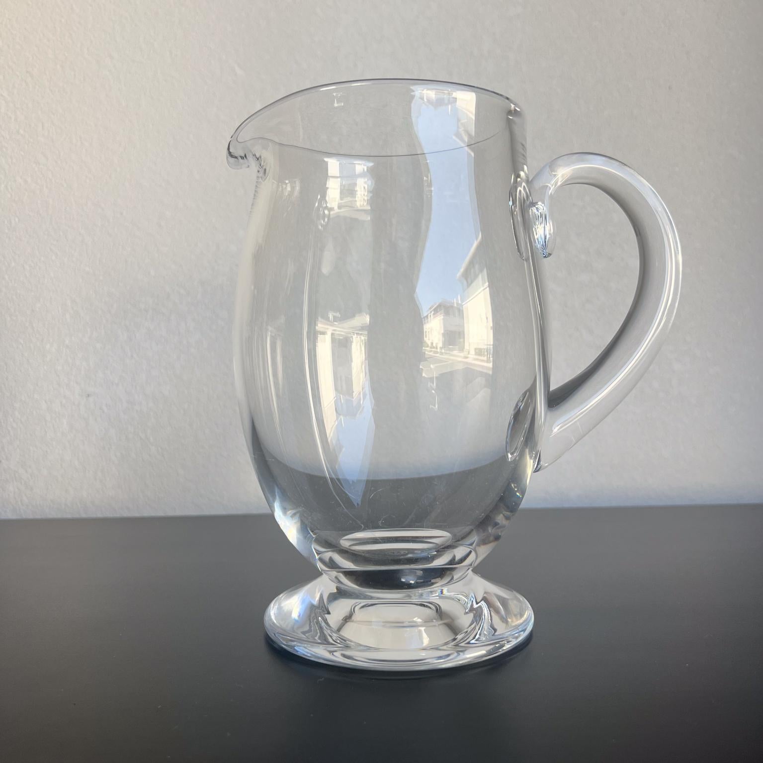 1960s French Baccarat Crystal Water Pitcher France For Sale 2