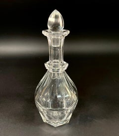 1960s French Baccarat Style Crystal Bottle