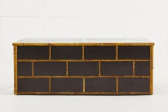 1960s French Bamboo and Lacquered Coffee Table