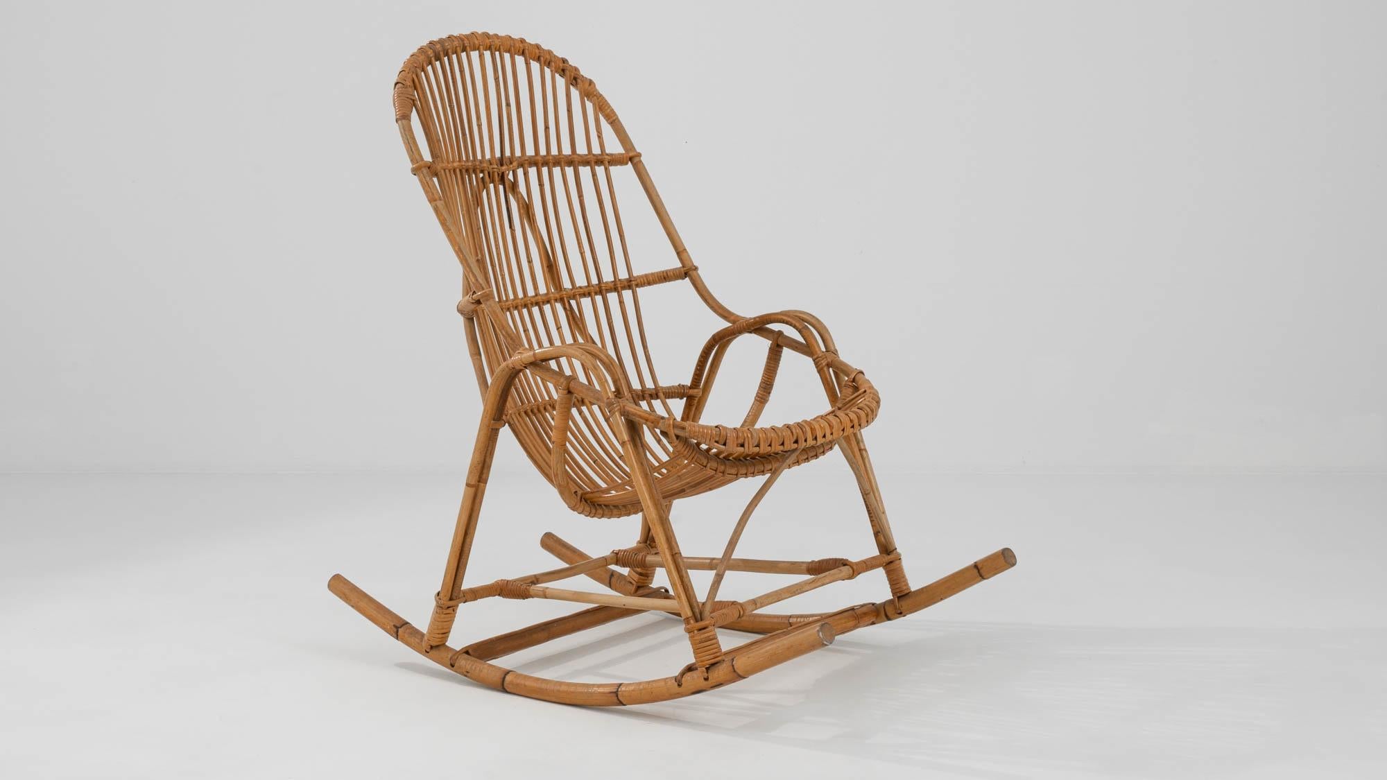 Sillón francés de bambú de los años 60 en venta 2