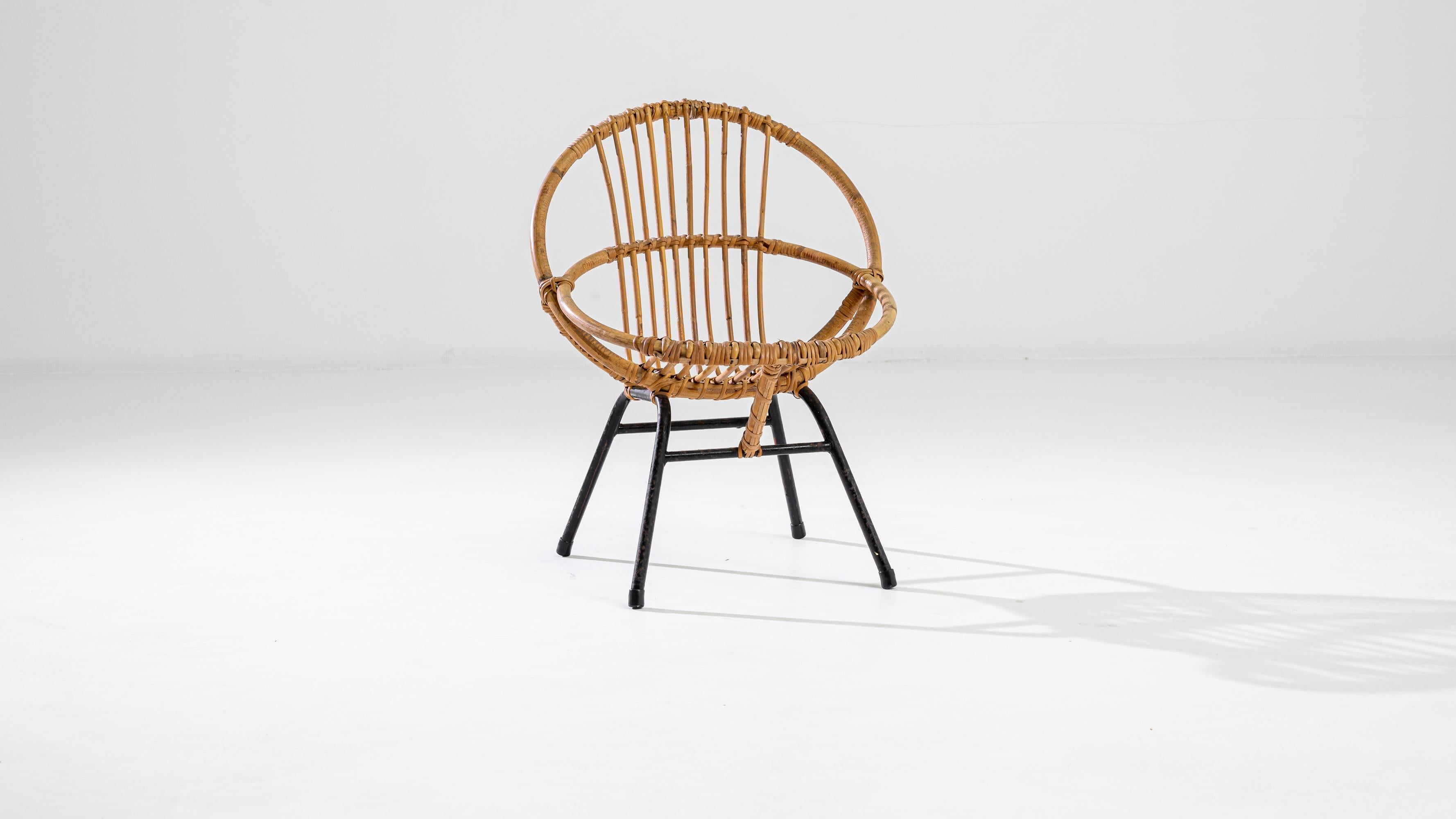 1960er Jahre Französisch Bambus Stuhl im Angebot 1