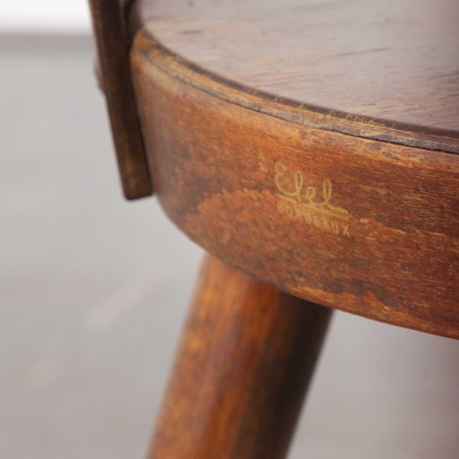 1960s French Baumann Bentwood Dove Dining Chair, Set of Four For Sale 3