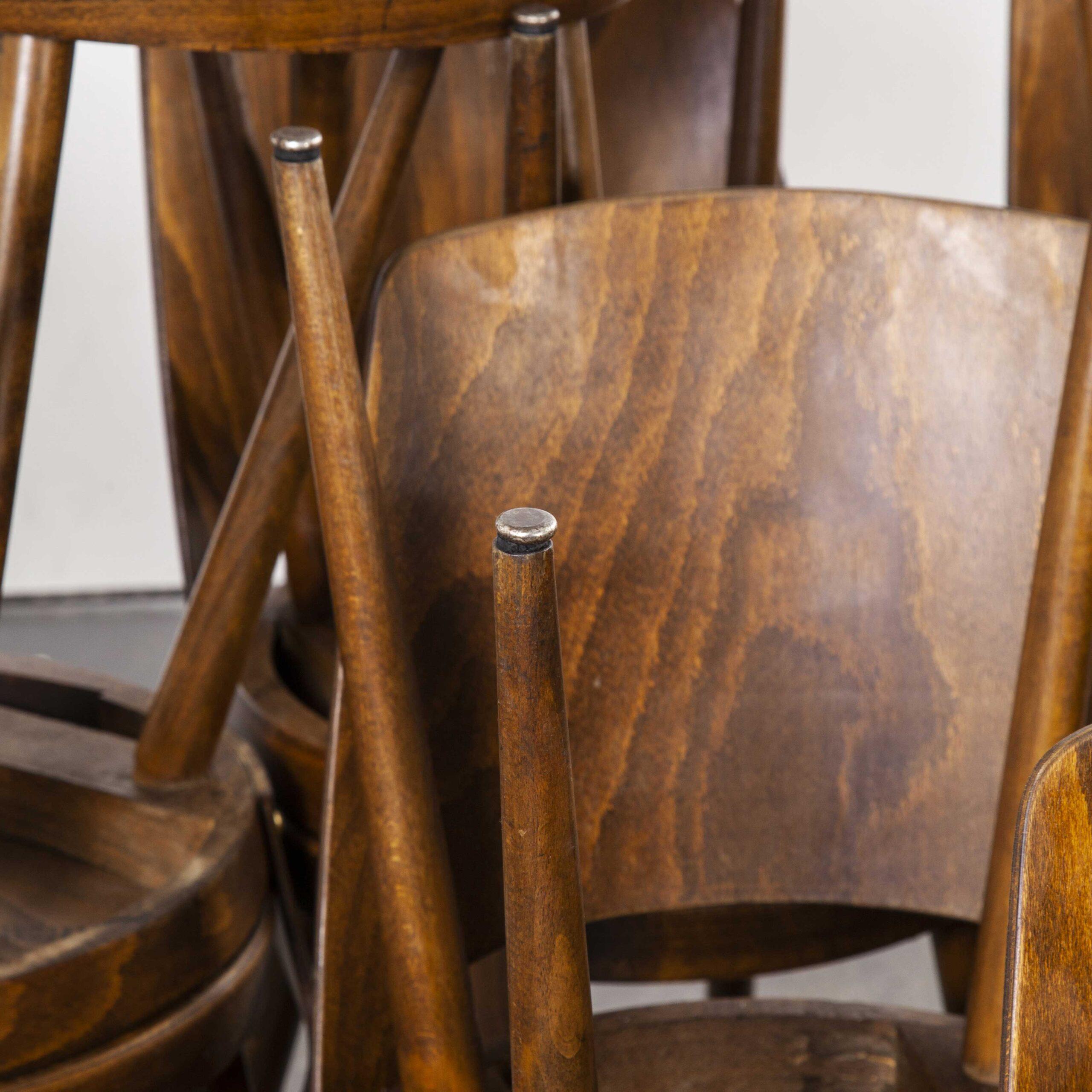 1960s French Baumann Bentwood Mondor Dining Chair, Various Quantity Available In Good Condition In Hook, Hampshire