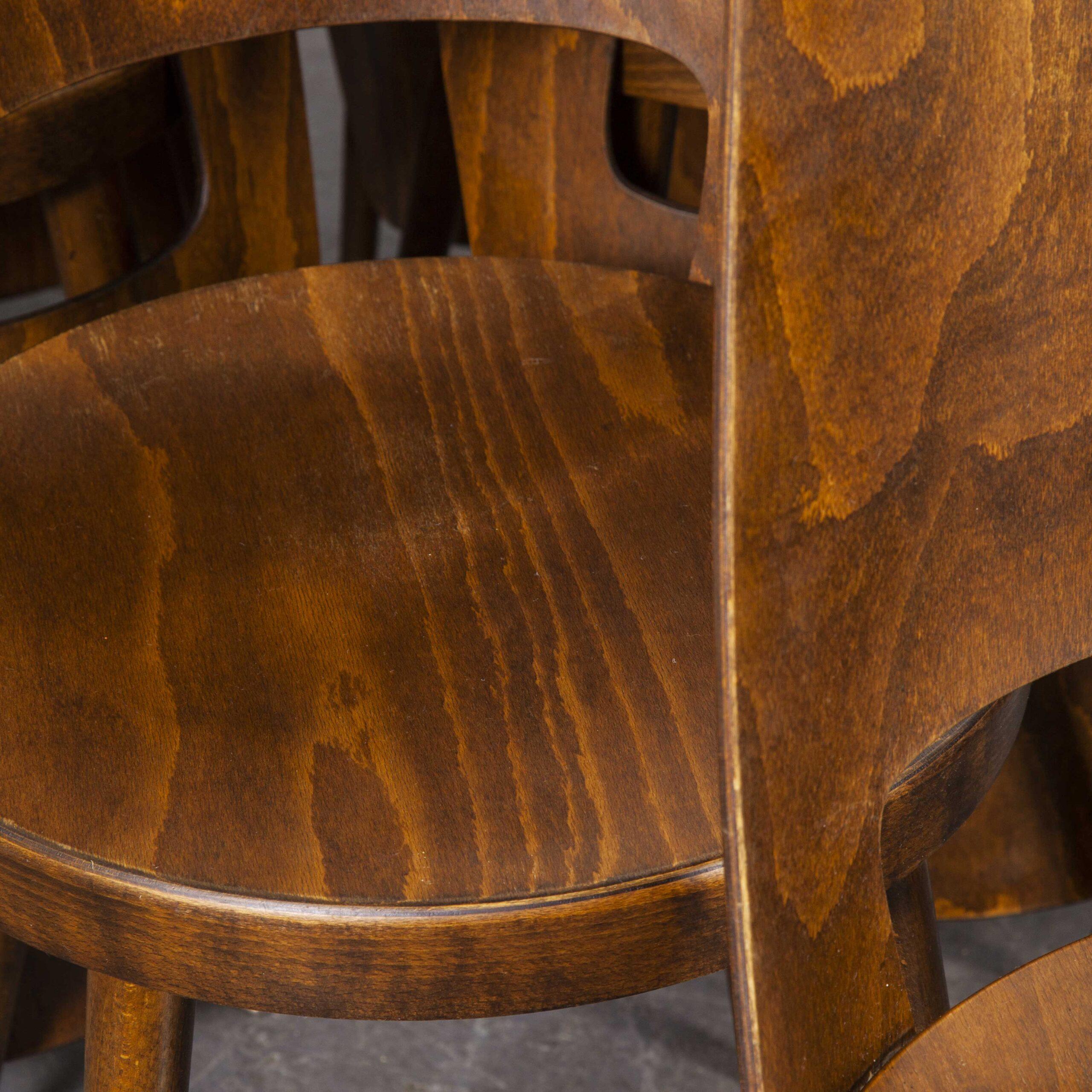 Mid-20th Century 1960s French Baumann Bentwood Mondor Dining Chair, Various Quantity Available