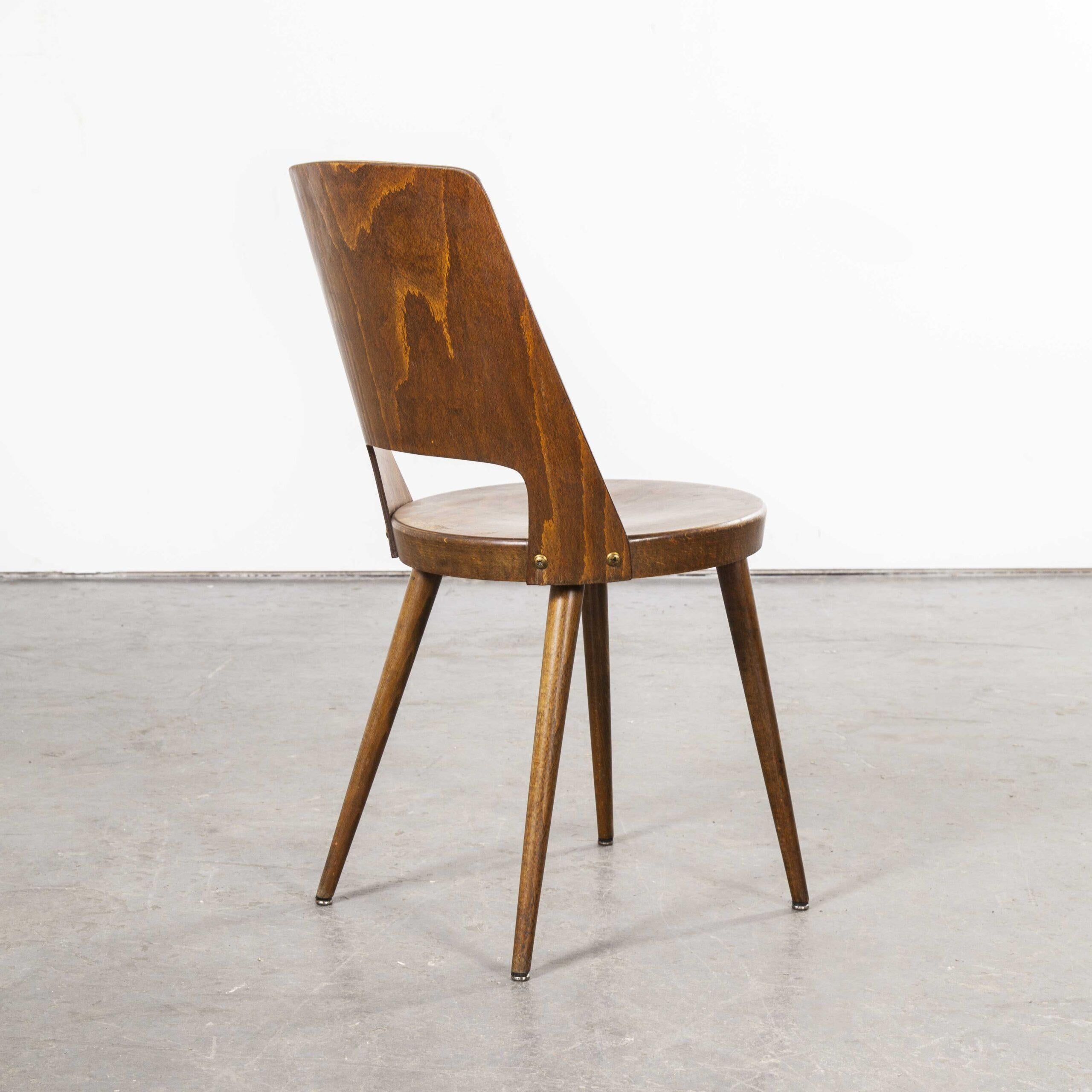 1960s French Baumann Bentwood Mondor Dining Chair, Various Quantity Available 3