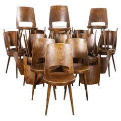 1960s French Baumann Bentwood Mondor Dining Chair, Various Quantity Available
