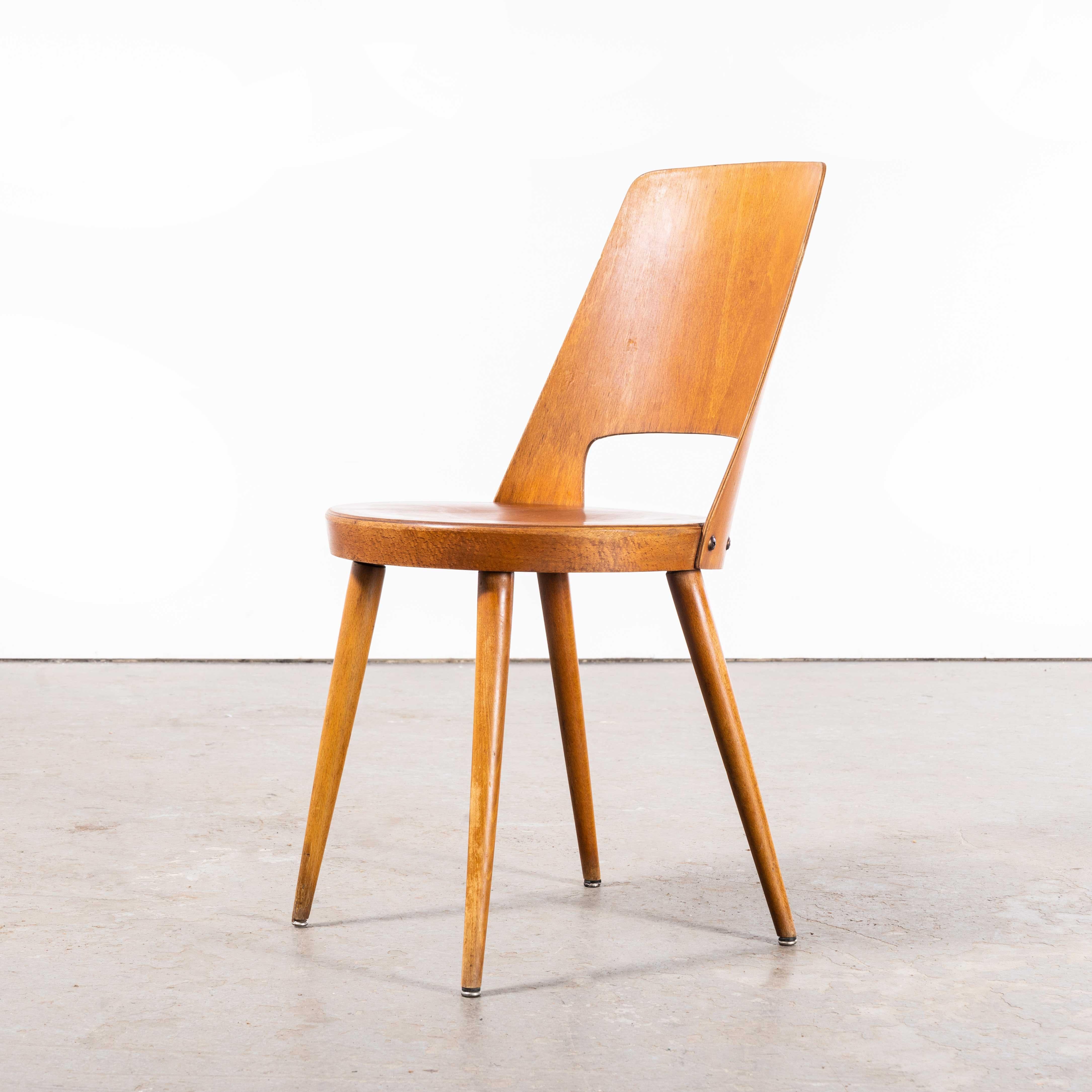 1960’s French Baumann Honey Beech Bentwood Mondor Dining Chair – Set Of Ten For Sale 3