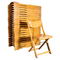 1960
s French Beech Folding Theatre Chairs - Good Quantity Available