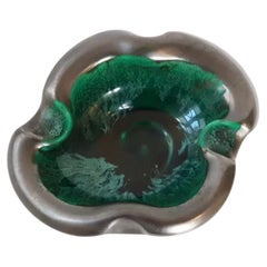 1960s French Black Modernist Ceramic Vide Poche in the Style of Georges Jouve