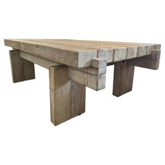 1960’s French Bleached Oak Coffee Table
