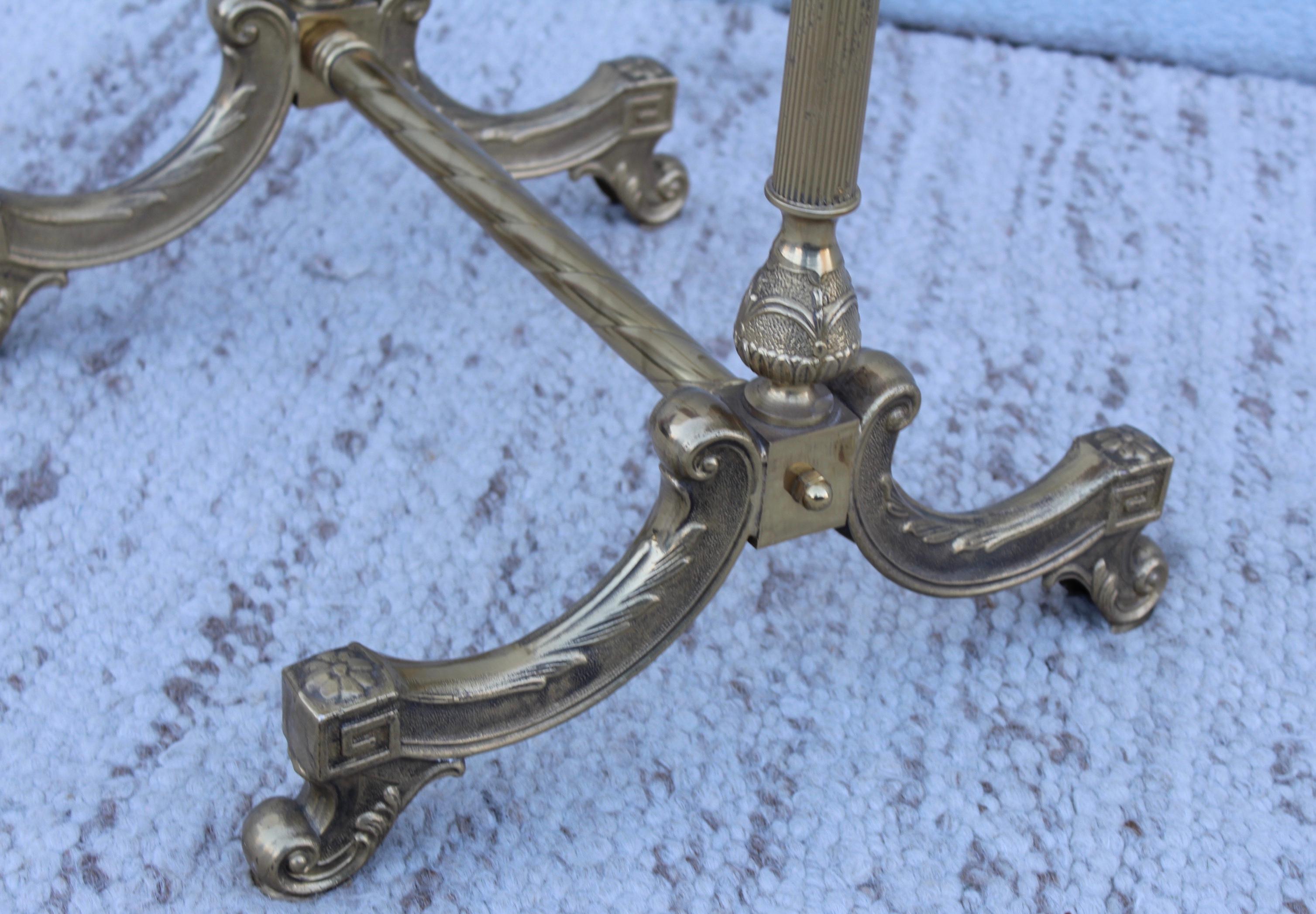 1960s French Brass Cheval Mirror 6