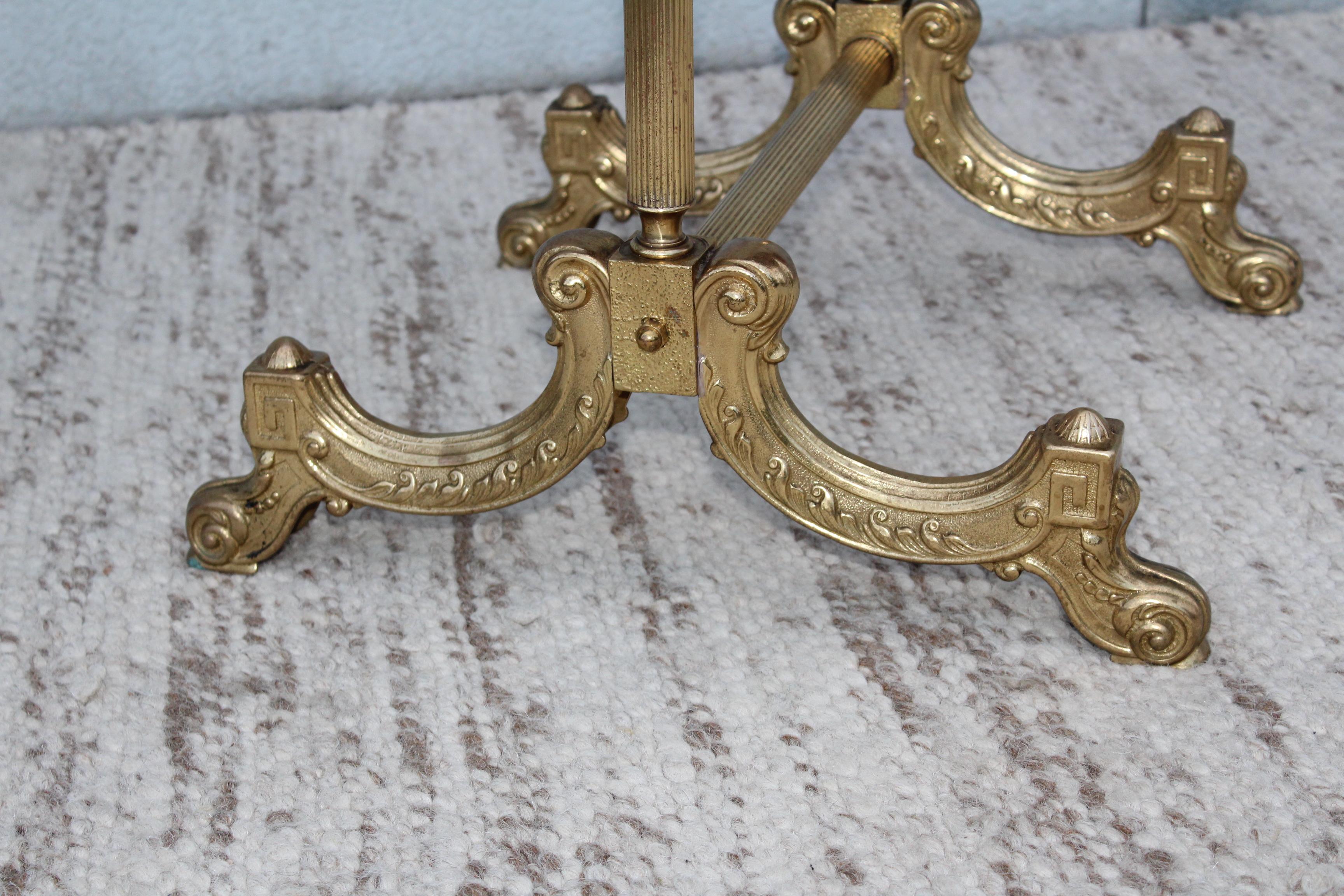 1960s French Brass Cheval Mirror 1