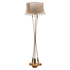 Vintage 1960s French Brass Floor Lamp
