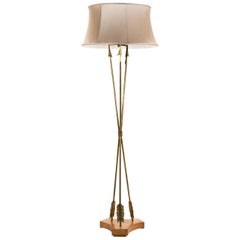 1960s French Brass Floor Lamp