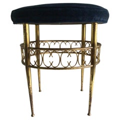 1960s French Brass Stool