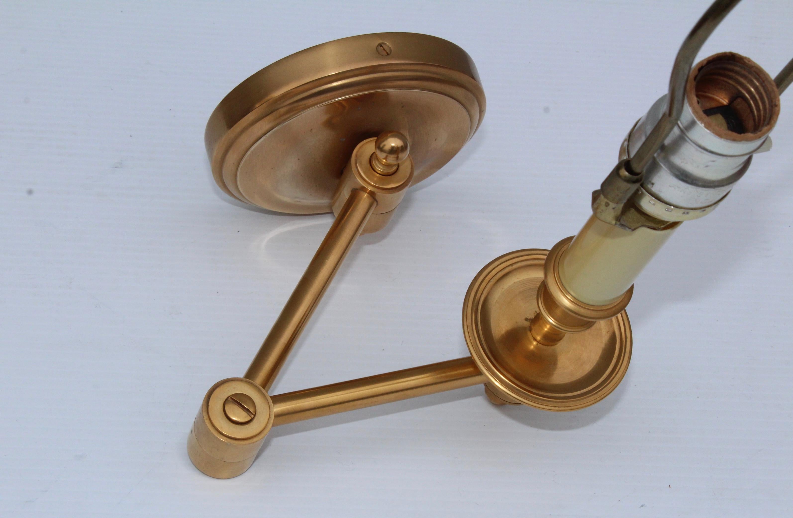 1960s French Brass Swing Arm Sconces 5