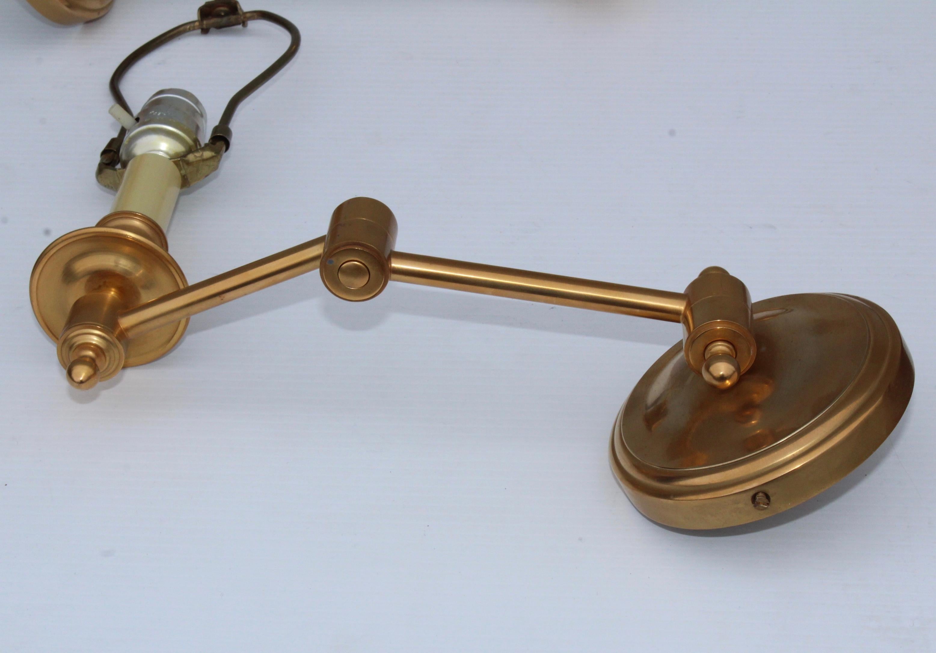 1960s French Brass Swing Arm Sconces 6