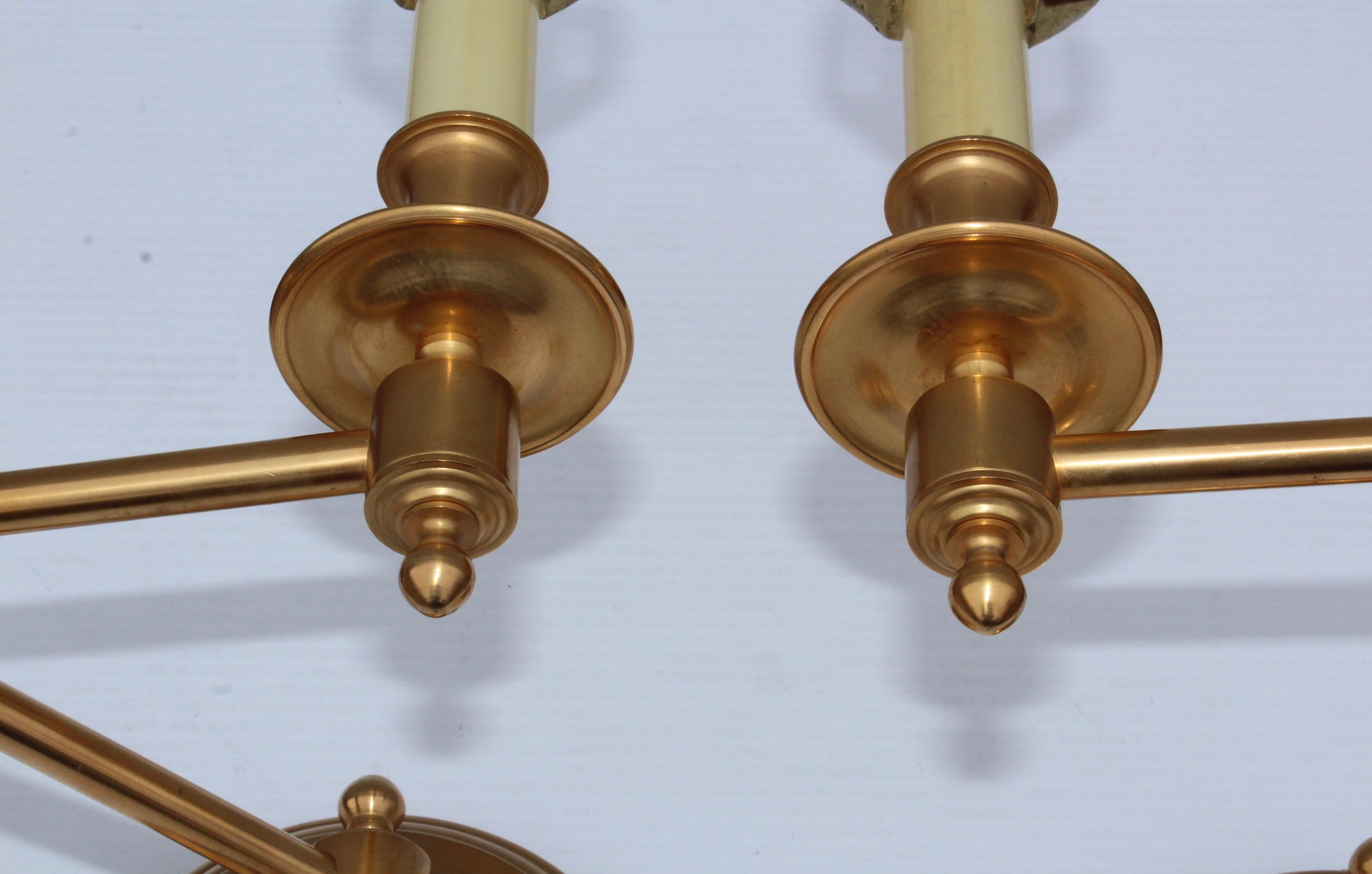 1960s French Brass Swing Arm Sconces 1