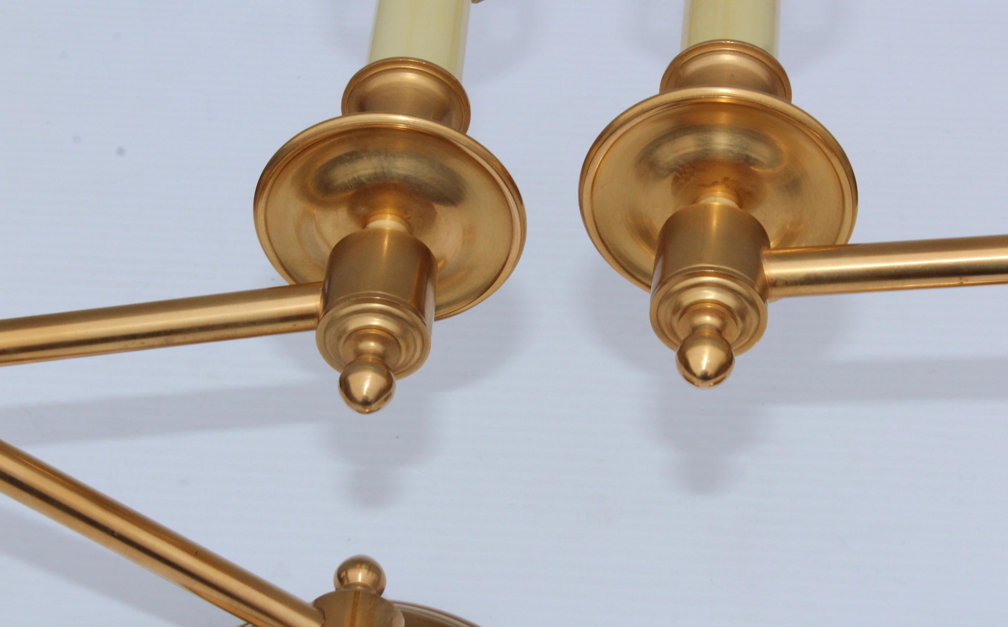 1960s French Brass Swing Arm Sconces 2