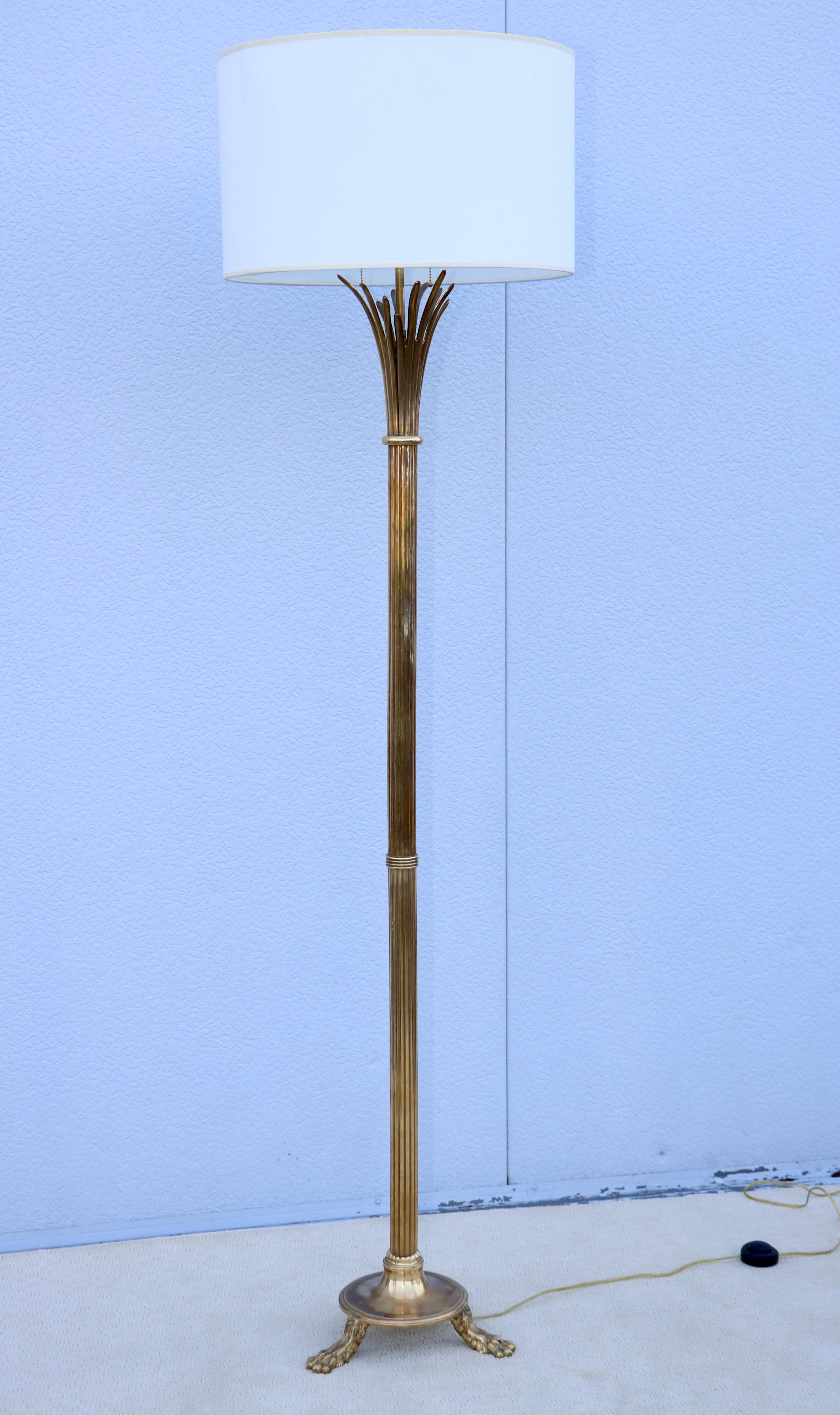 1960's French Brass Tripod Floor Lamp For Sale 6