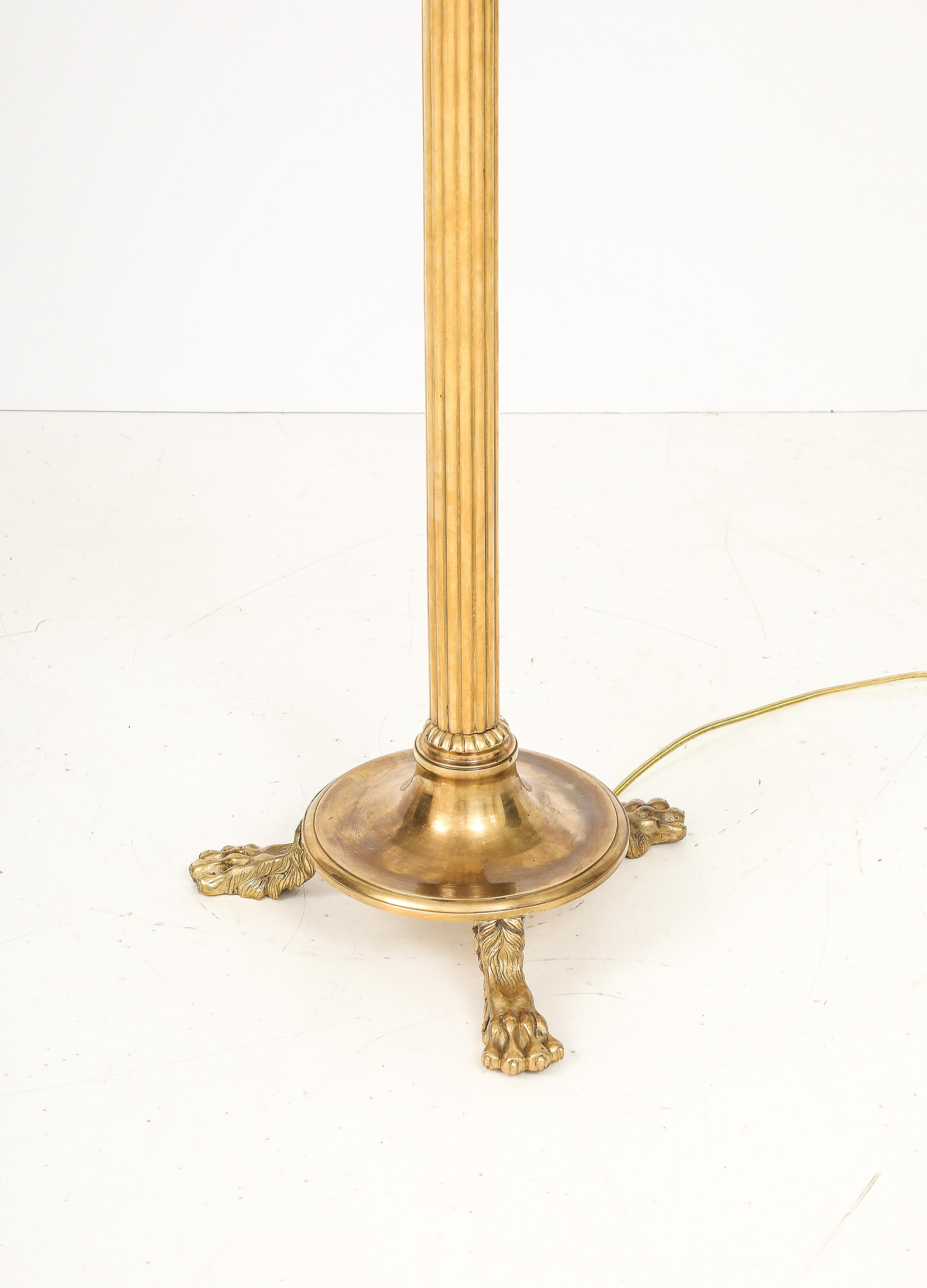 1960's French Brass Tripod Floor Lamp For Sale 6