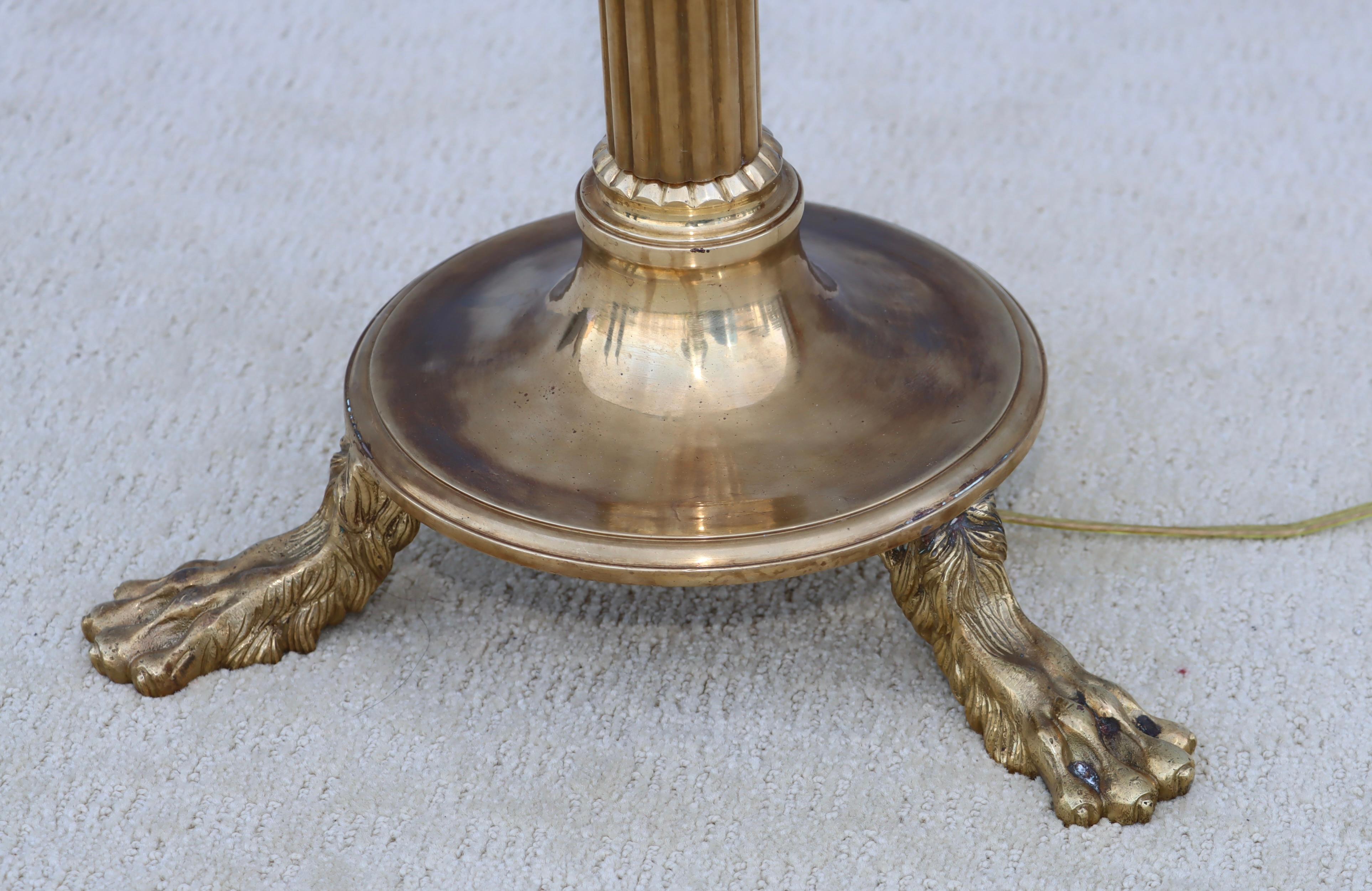 1960's French Brass Tripod Floor Lamp For Sale 9