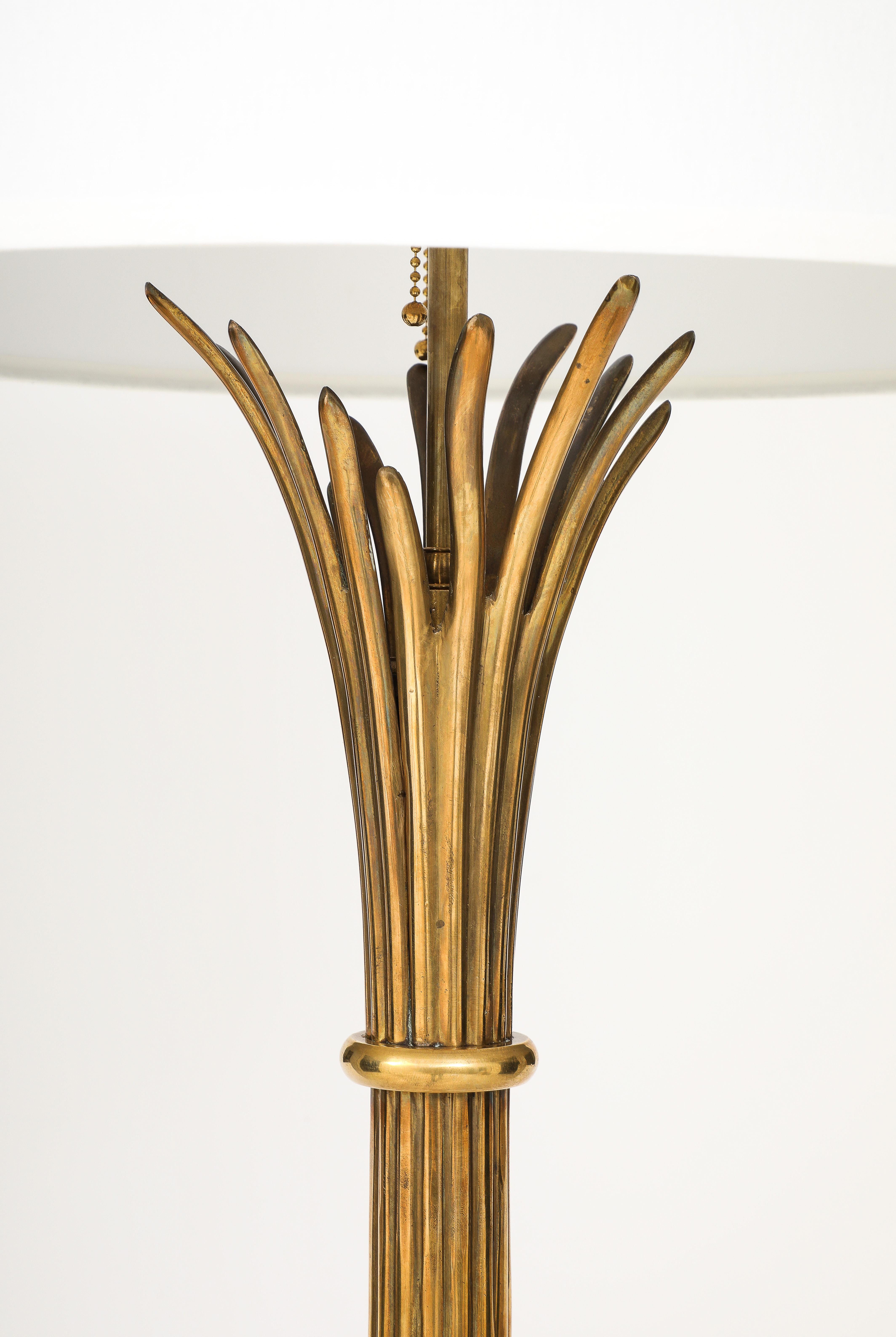 1960's French Brass Tripod Floor Lamp For Sale 15