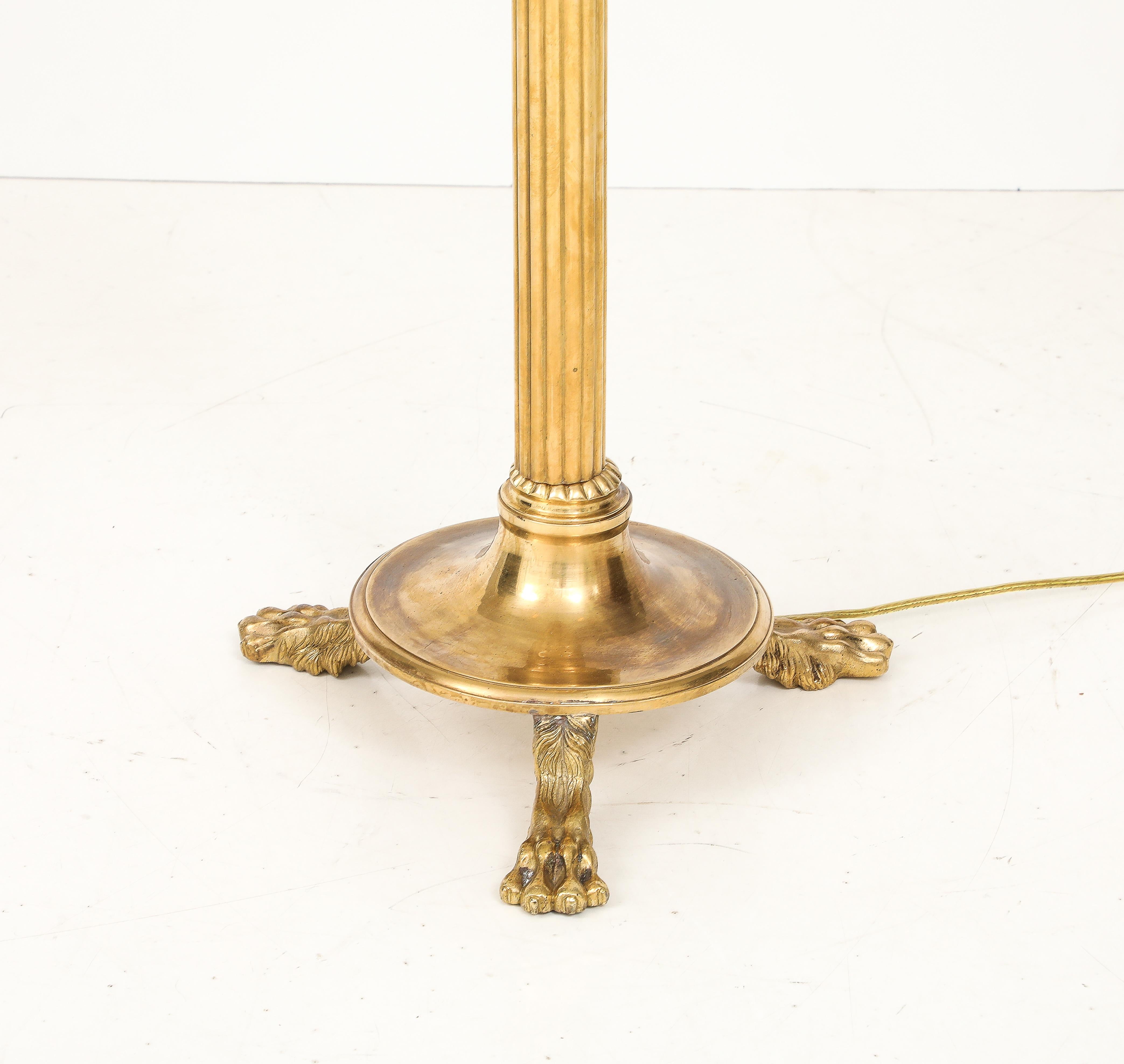 1960's French Brass Tripod Floor Lamp For Sale 2