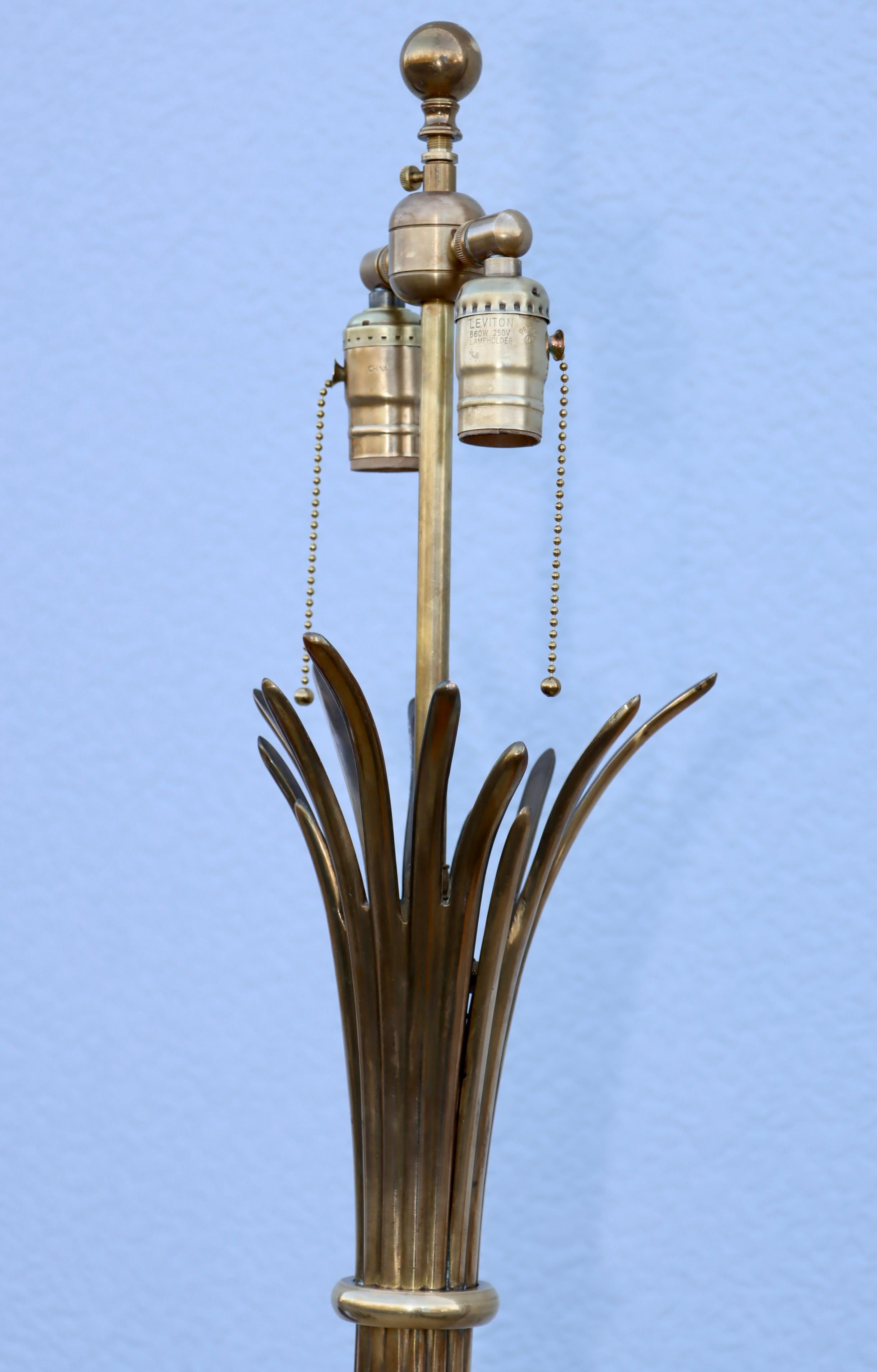 1960's French Brass Tripod Floor Lamp For Sale 3
