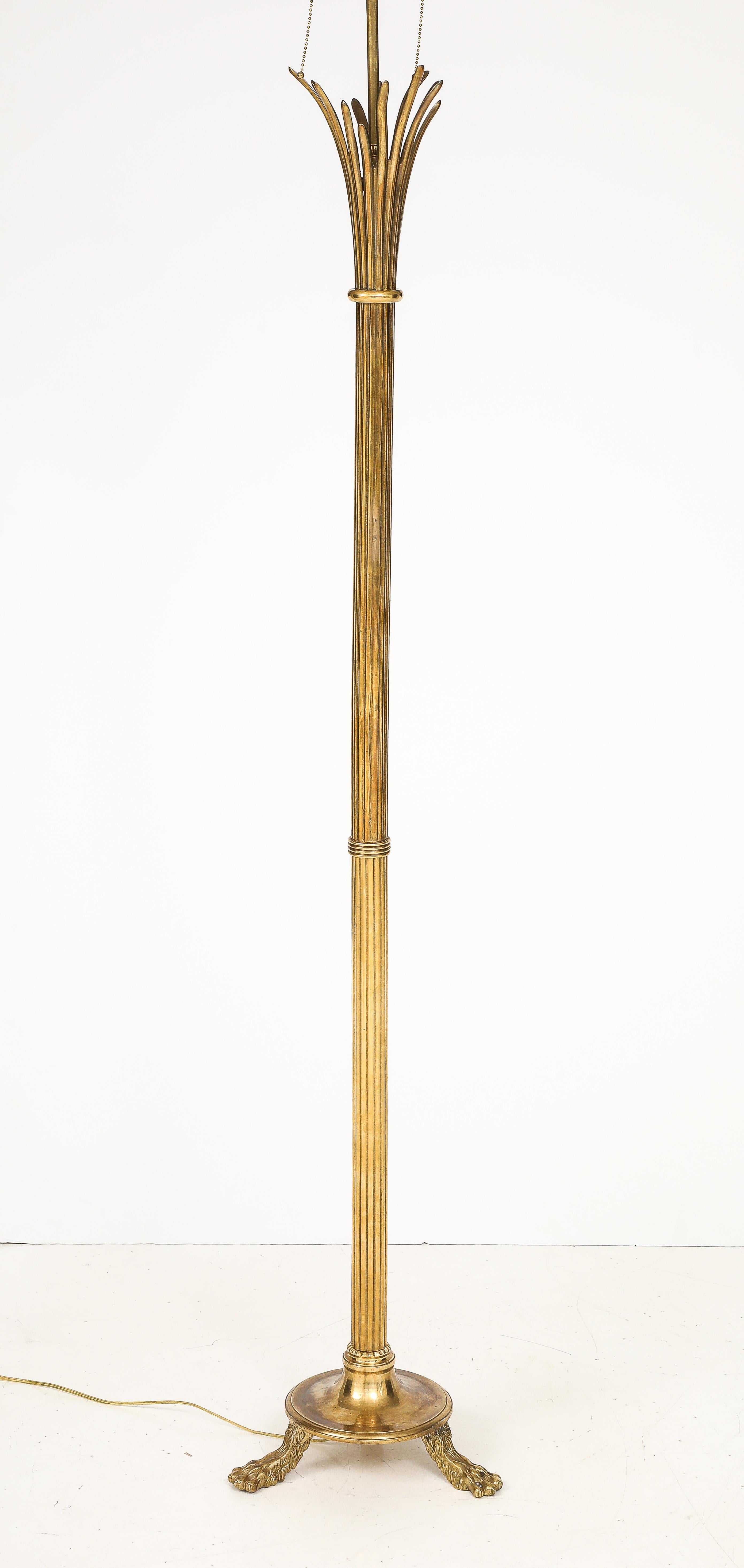 1960's French Brass Tripod Floor Lamp For Sale 3