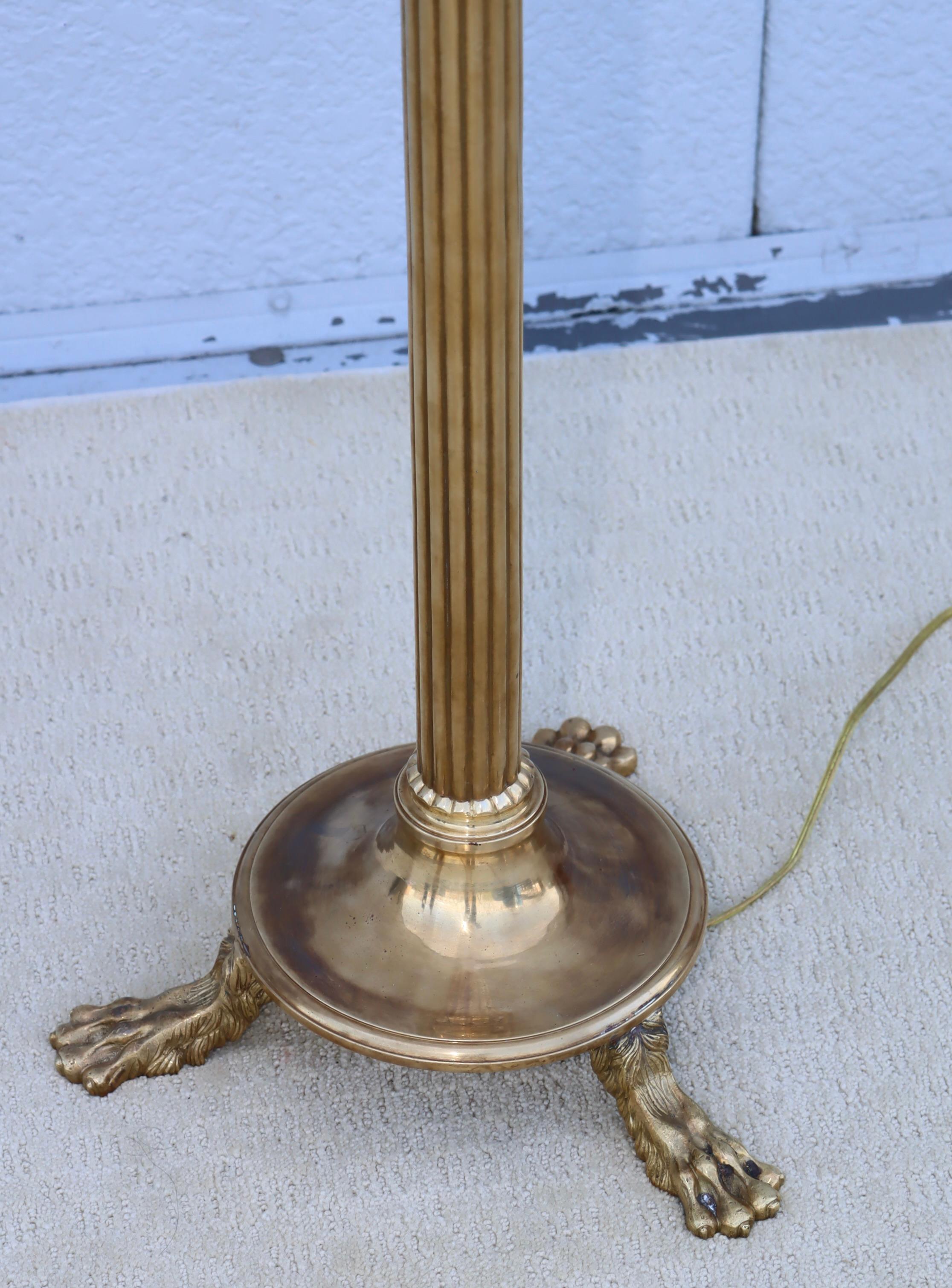 1960's French Brass Tripod Floor Lamp For Sale 4