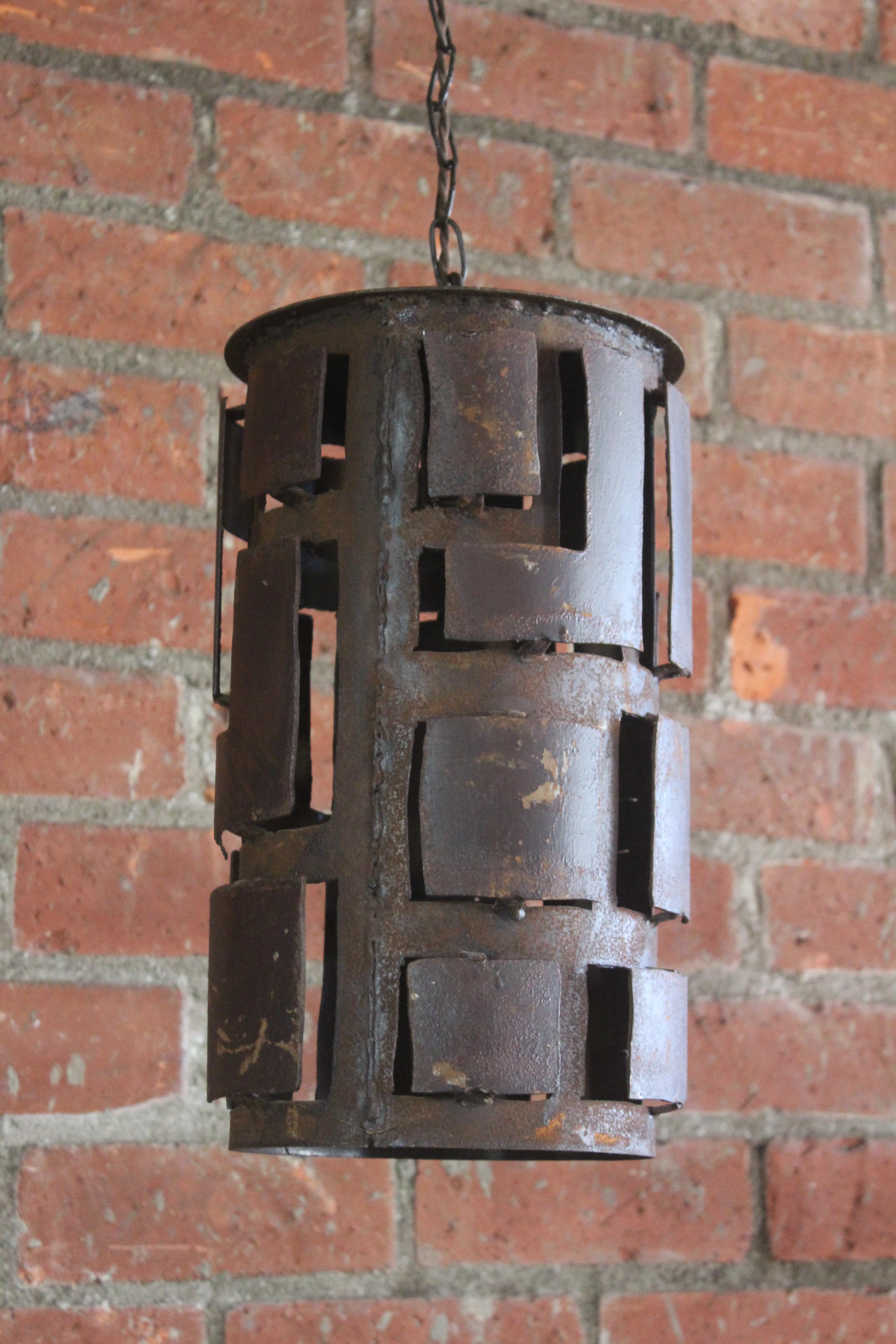 Mid-20th Century 1960s French Brutalist Pendant Lights, Four Available