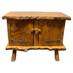 Cabinet en bois brutaliste français des années 1960 par Aranjou