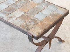1960s French Brutalist X-Frame Coffee Table