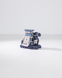 1960s French Ceramic Blue Camel