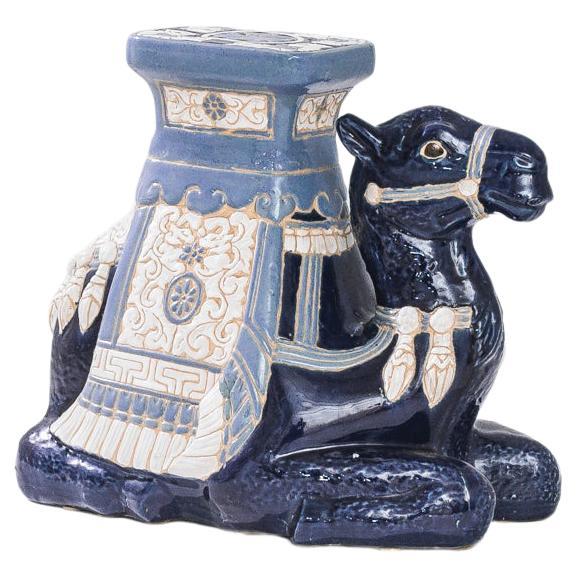 1960s French Ceramic Blue Camel