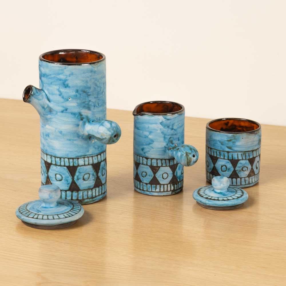 1960's French Ceramic Coffee Set by Alain Maunier For Sale 6