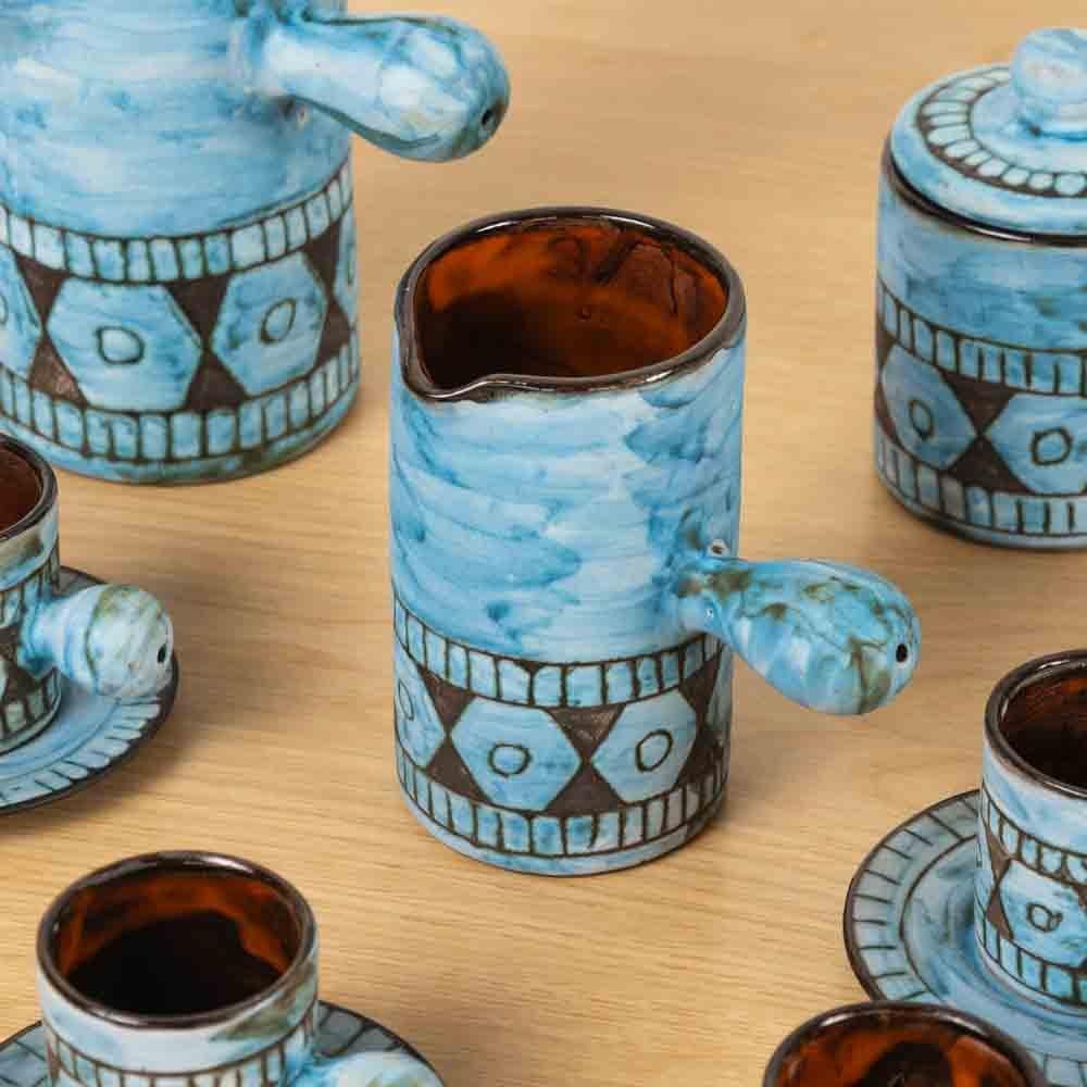 1960's French Ceramic Coffee Set by Alain Maunier For Sale 4
