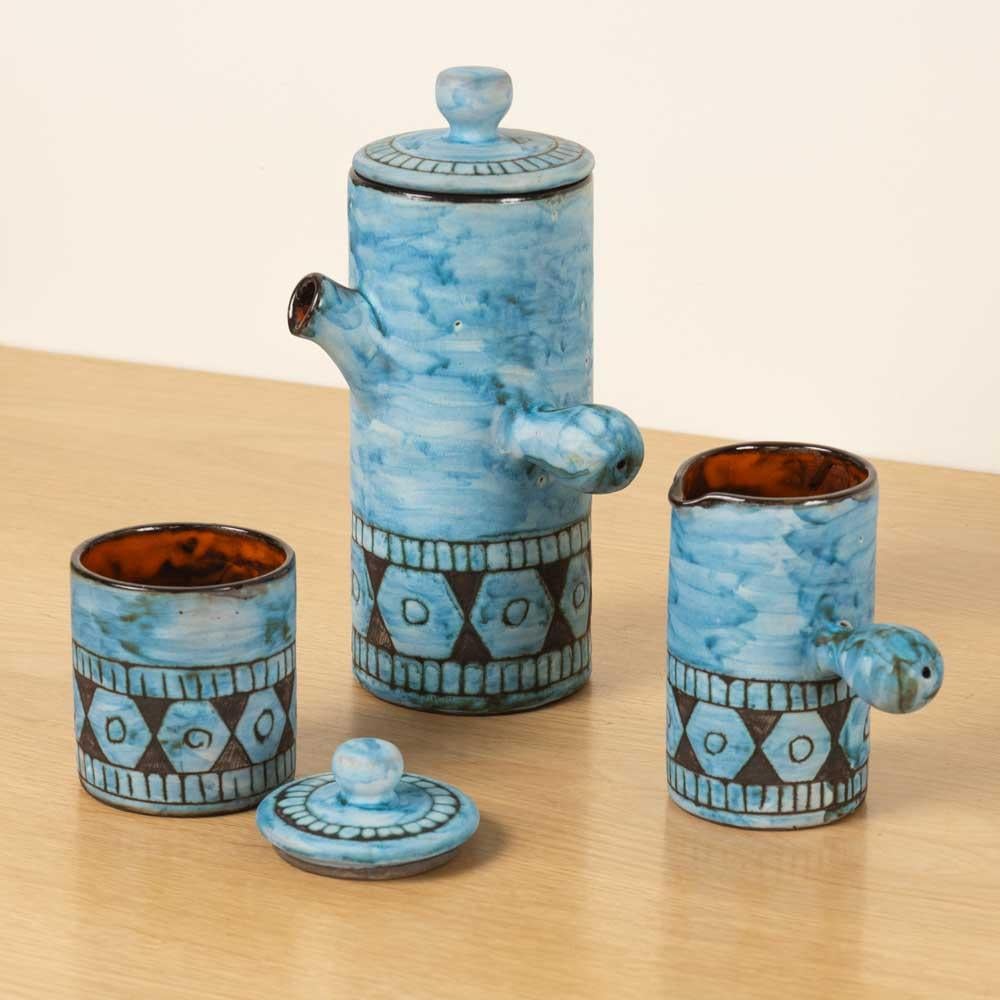 1960's French Ceramic Coffee Set by Alain Maunier For Sale 5