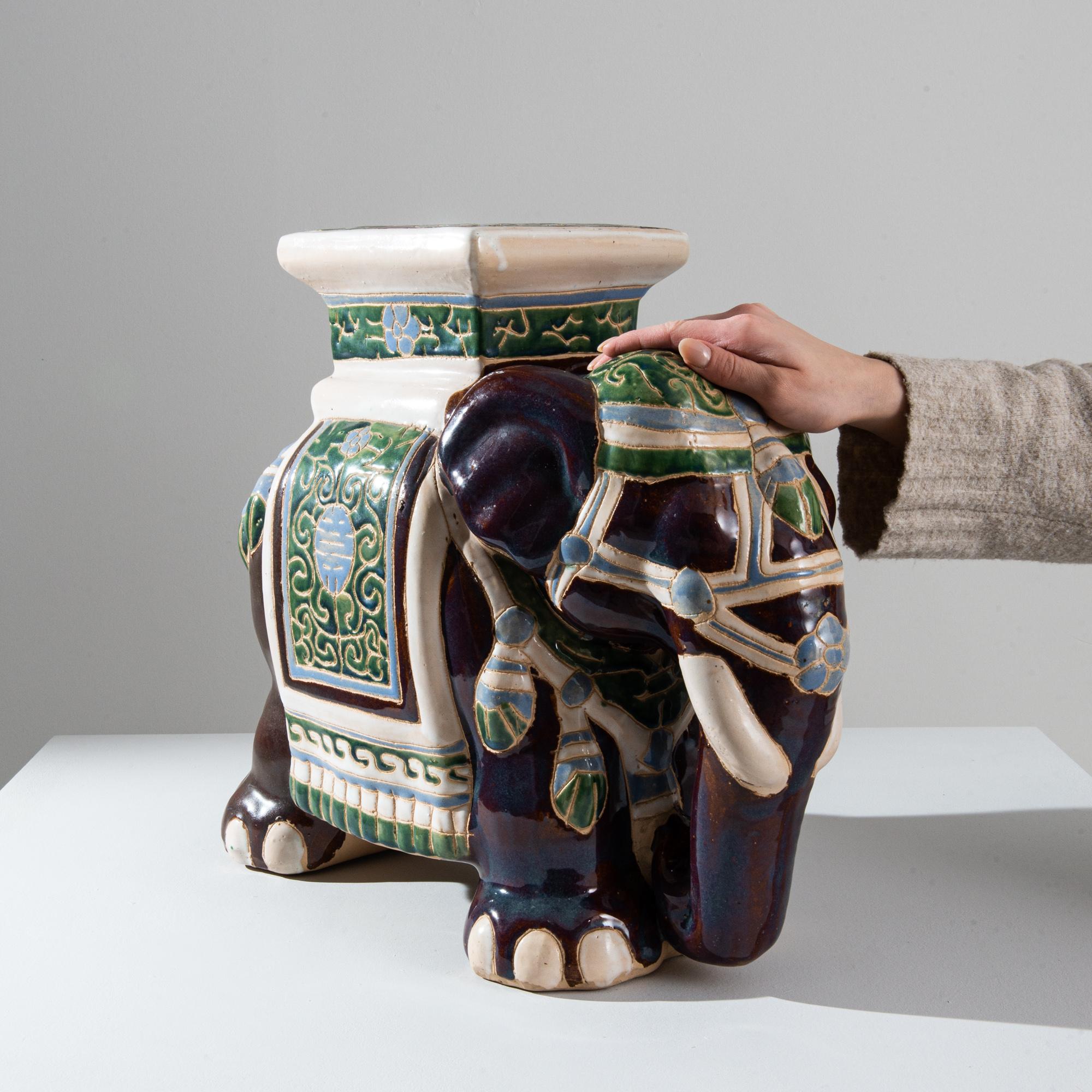 Mid-20th Century 1960s French Ceramic Elephant