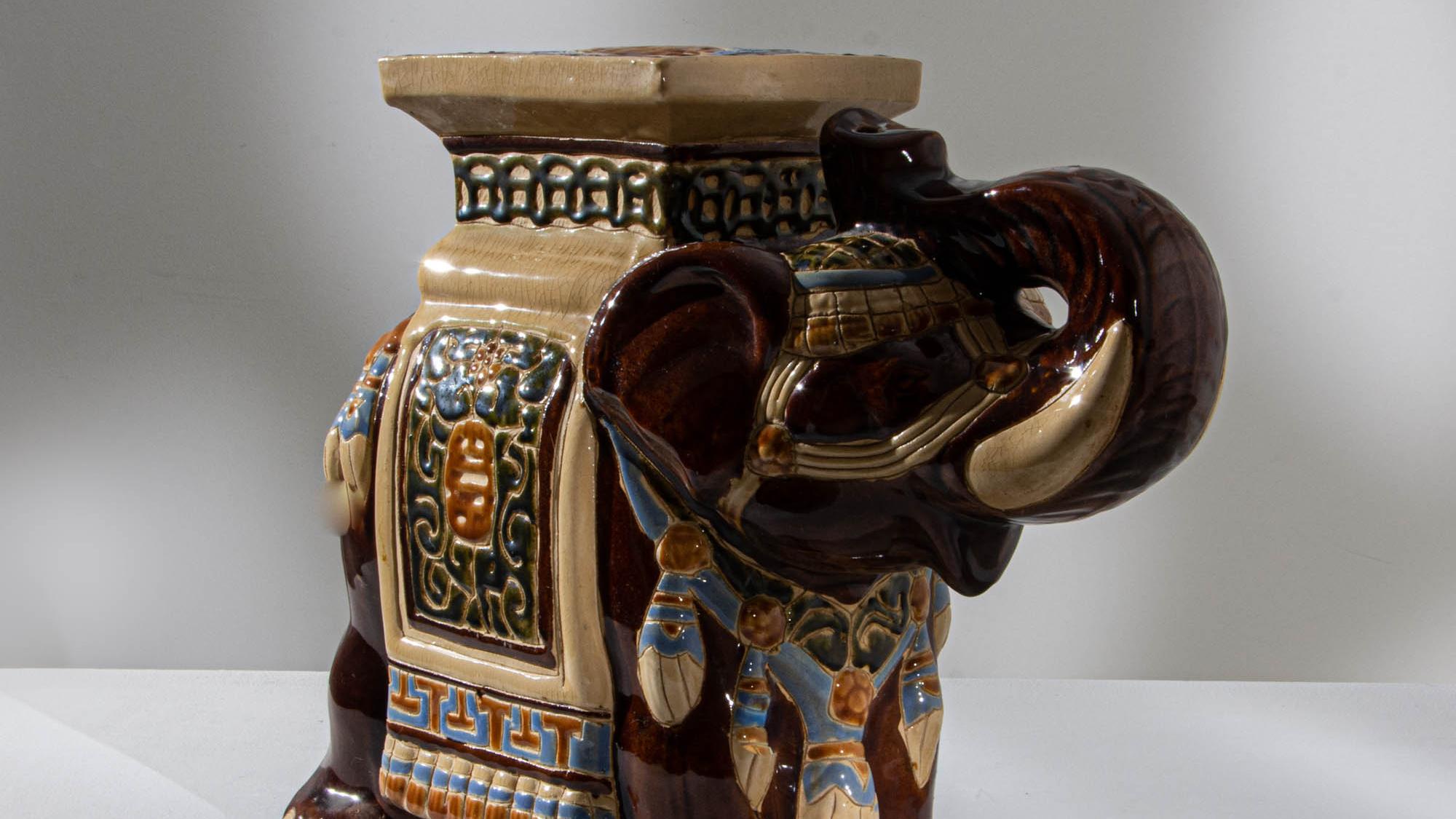 1960s French Ceramic Elephant 3