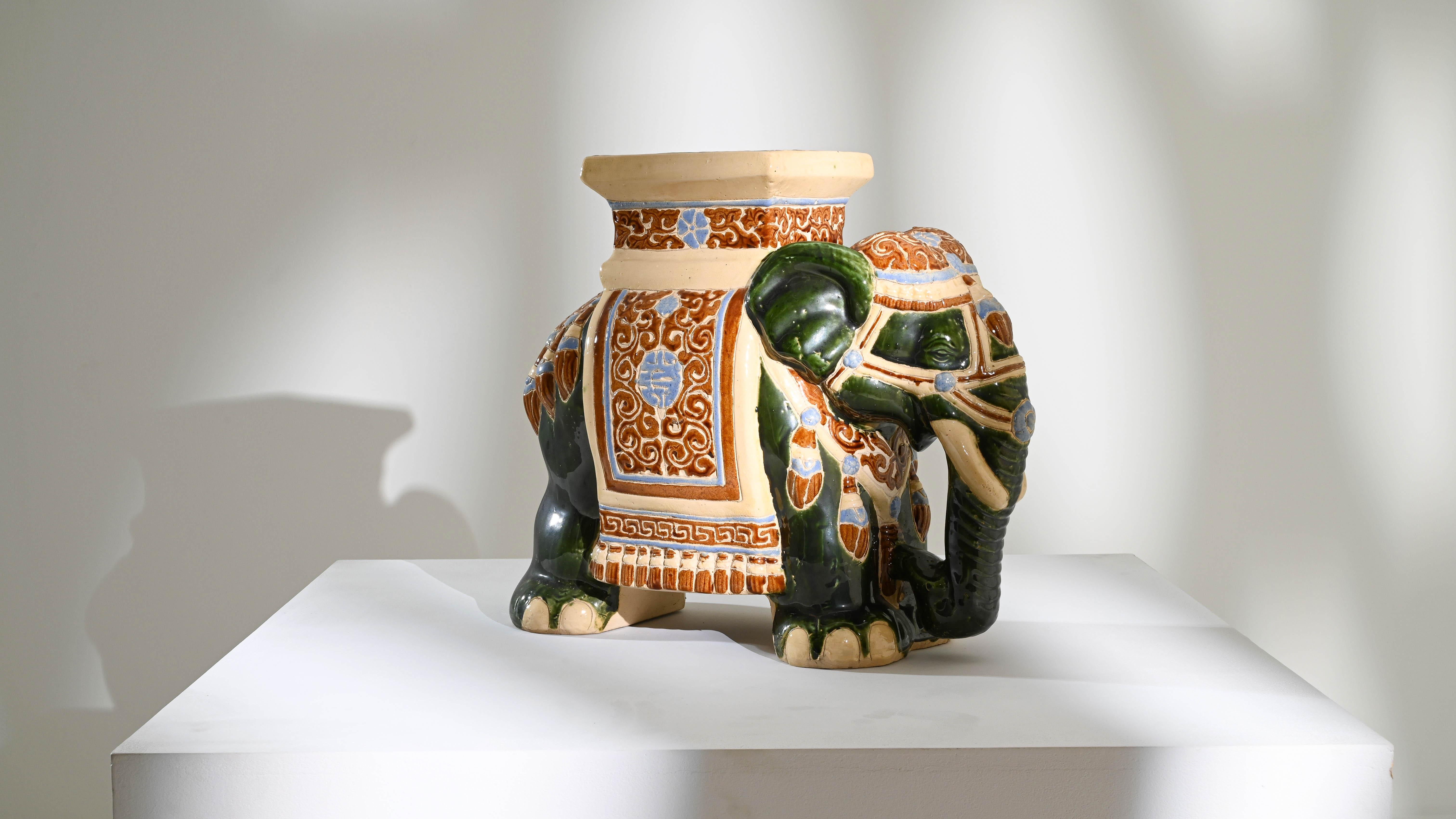 1960s French Ceramic Elephant For Sale 4