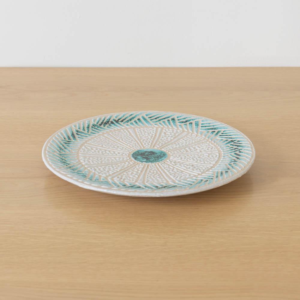 Céramique Assiette en céramique gravée française des années 1960 en vente