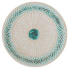 1960s French Ceramic Etched Plate 1960s French Ceramic Etched Plate