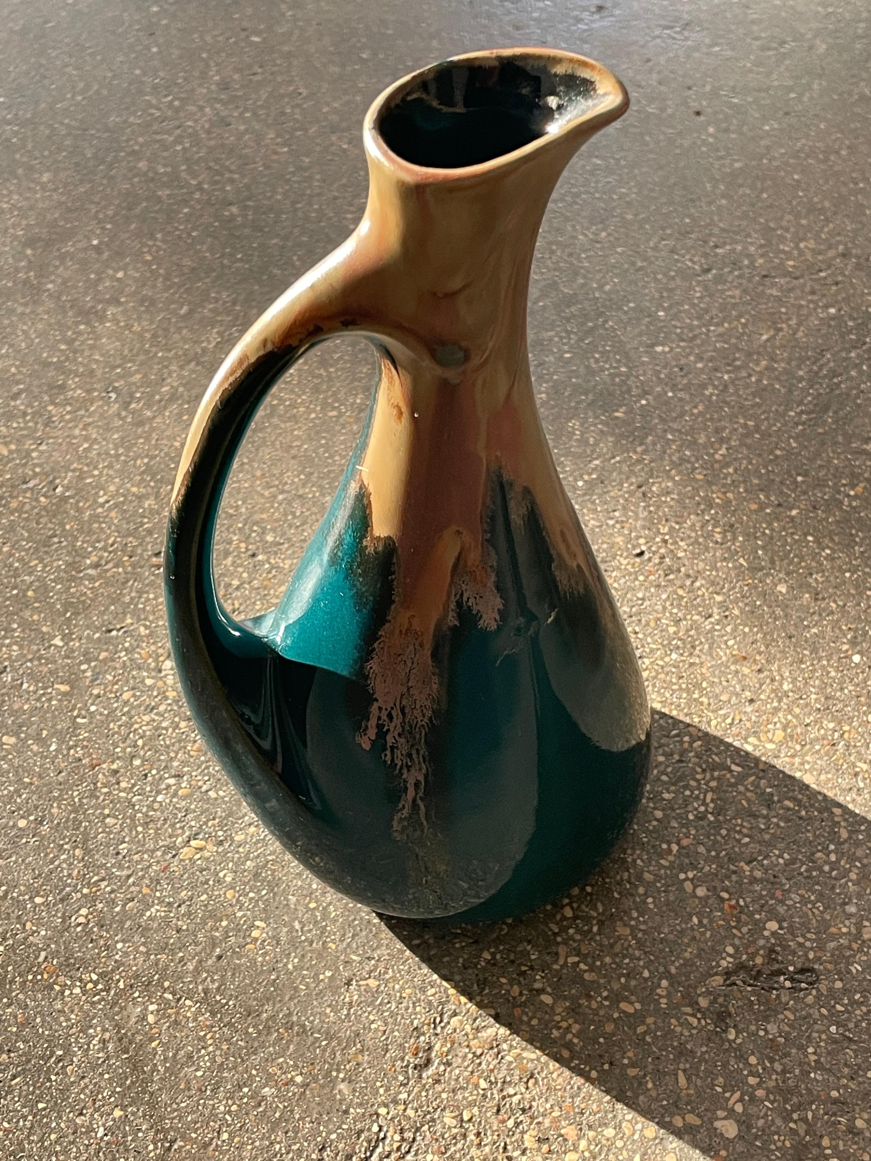 1960's French Ceramic Vase by Denbac for Girardot Chissay In Good Condition For Sale In Paris, FR